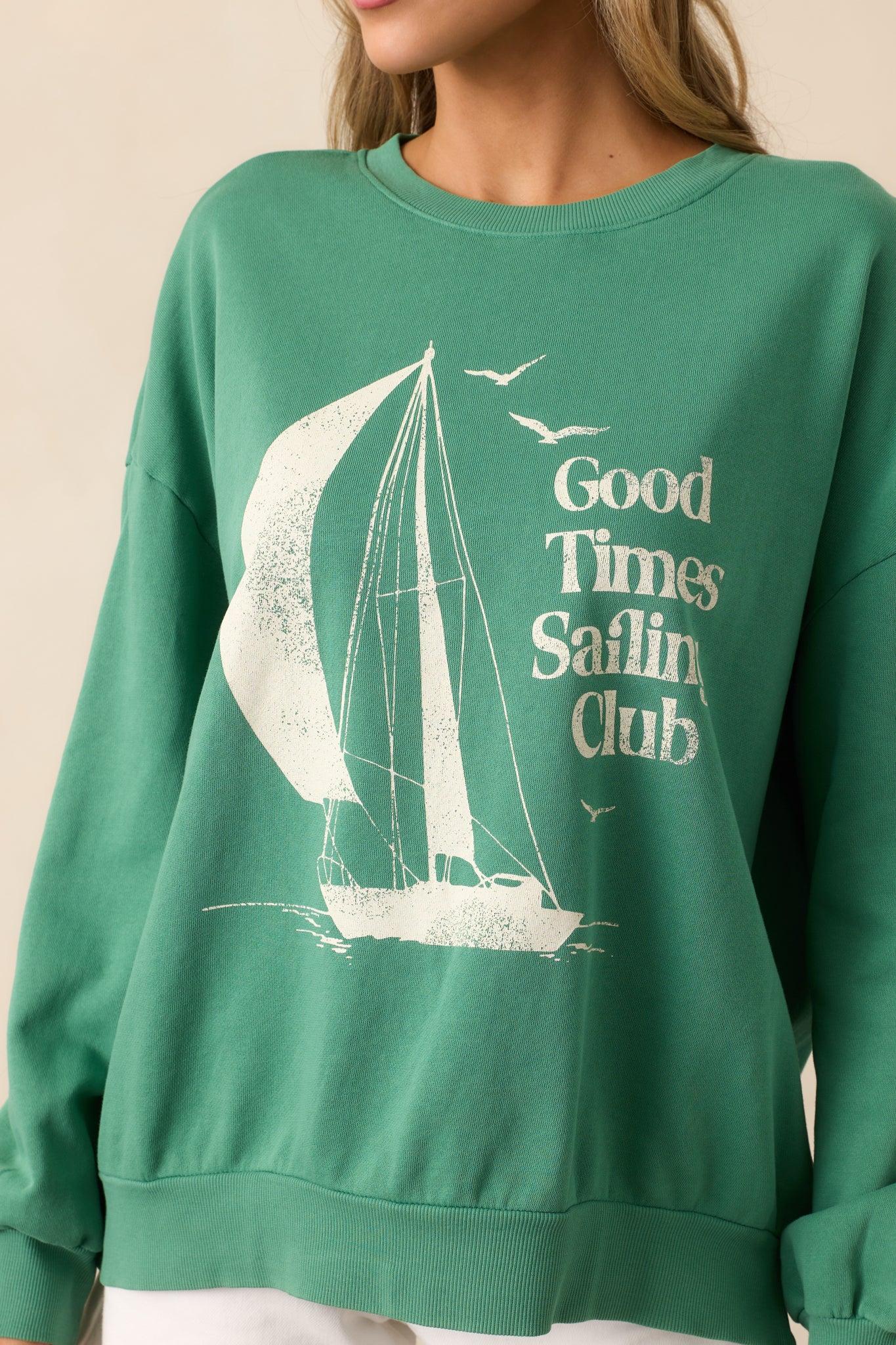 Z Supply Sail Away Sunday Green Sweatshirt Product Image