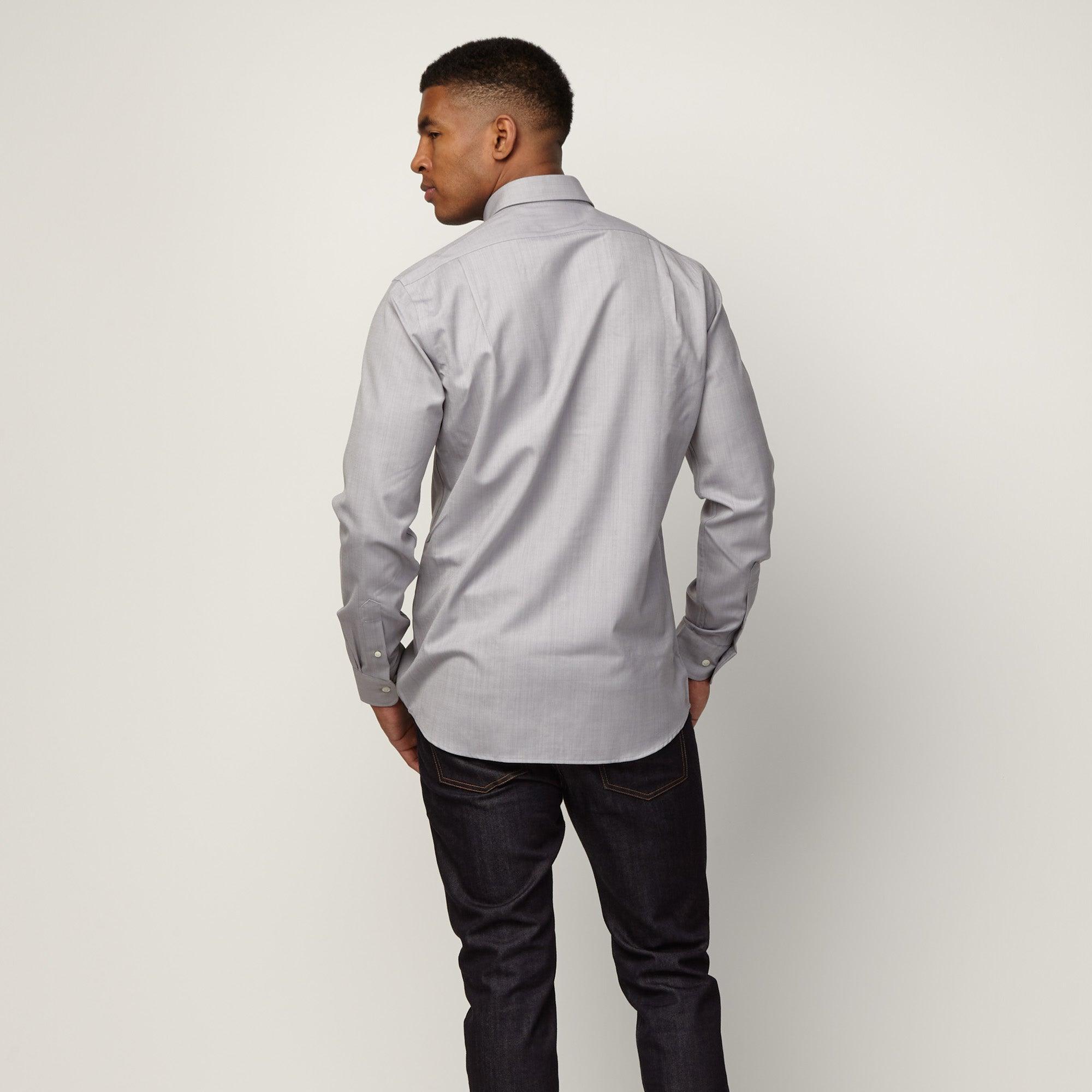 Merino Wool Button-Down Shirt | Tonal Green Plaid Product Image