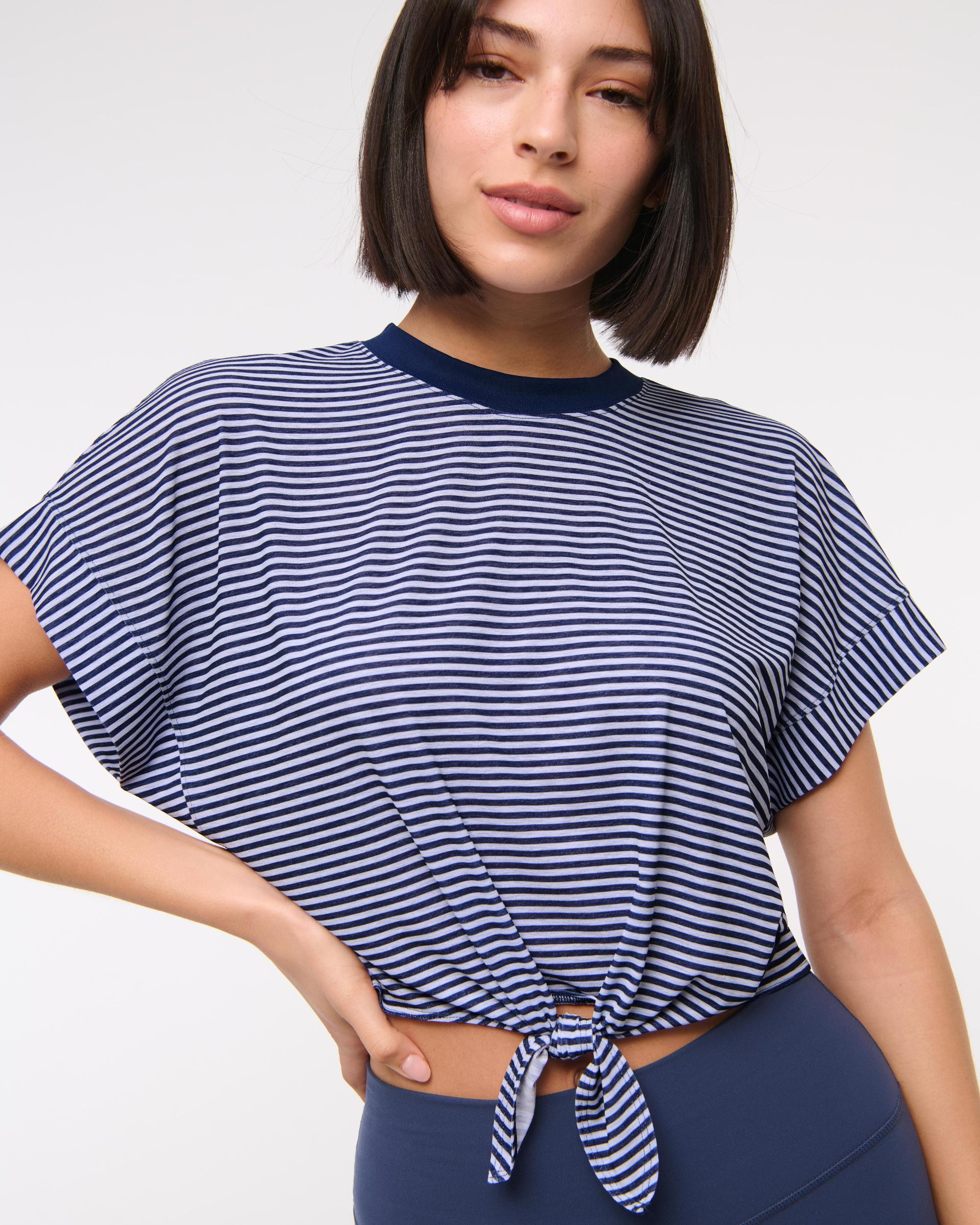 YPB Active Featherweight Tie-Front Tee Product Image