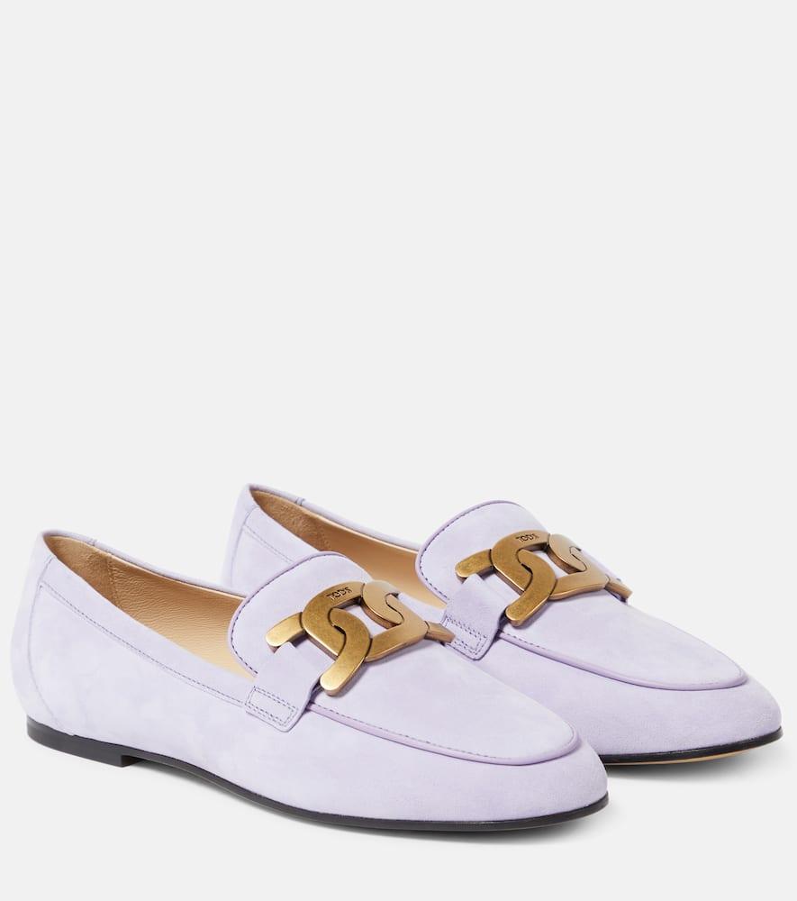 TOD'S Kate Suede Loafers In Purple Product Image