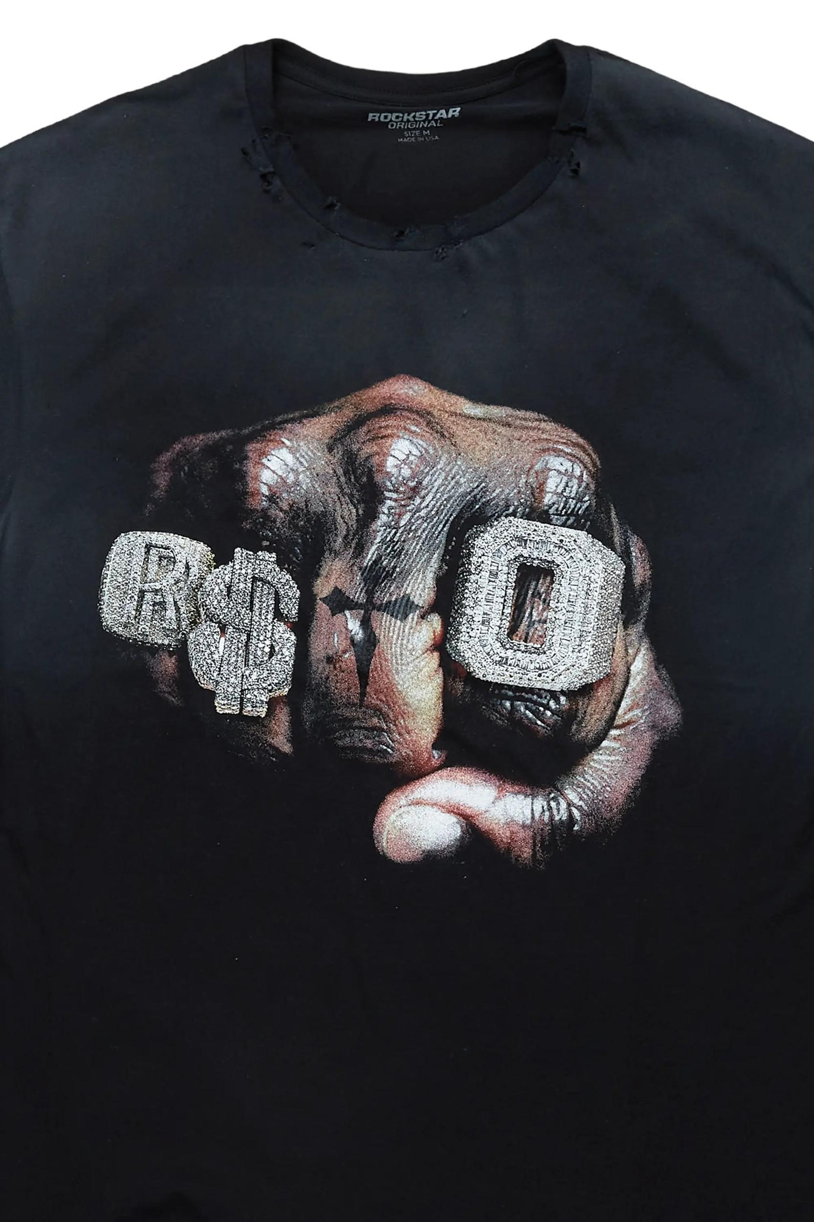 Aleeana Black Oversized T-Shirt Female Product Image