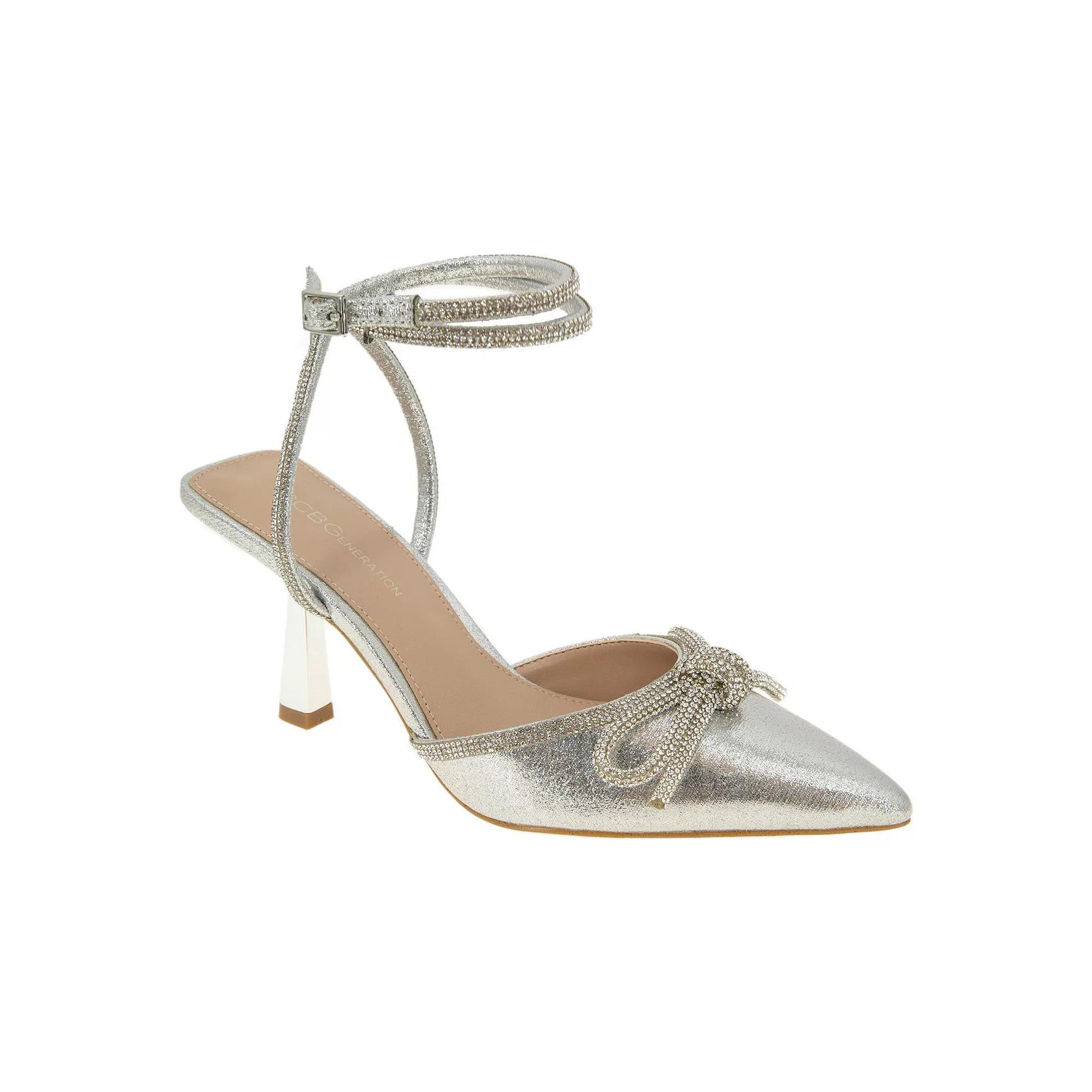 BCBGeneration Ildy Women's Rhinestone Dress Sandals, Size: 6.5, Silver Product Image