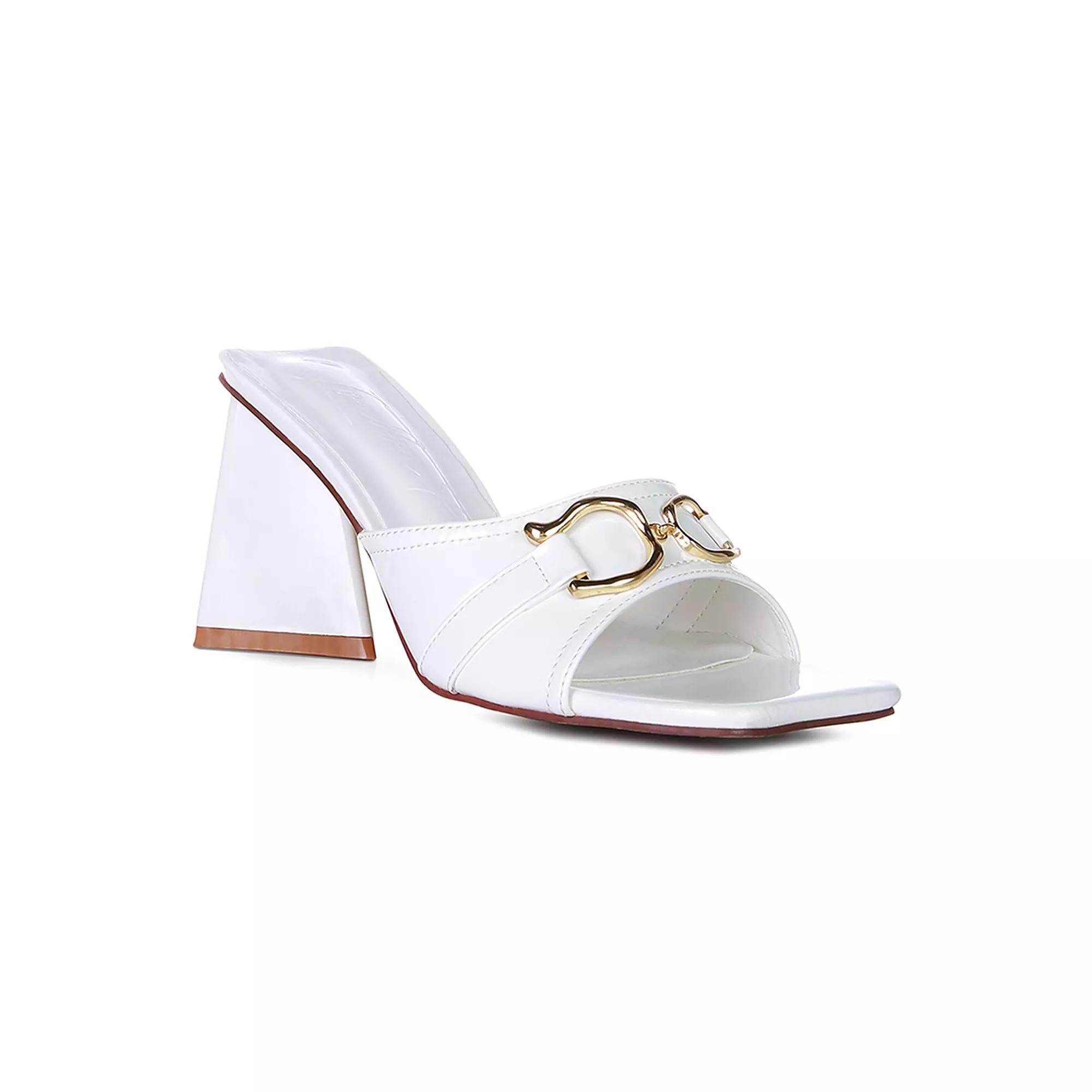 London Rag Salisbury Women's Heeled Sandals, Size: 7, White Product Image