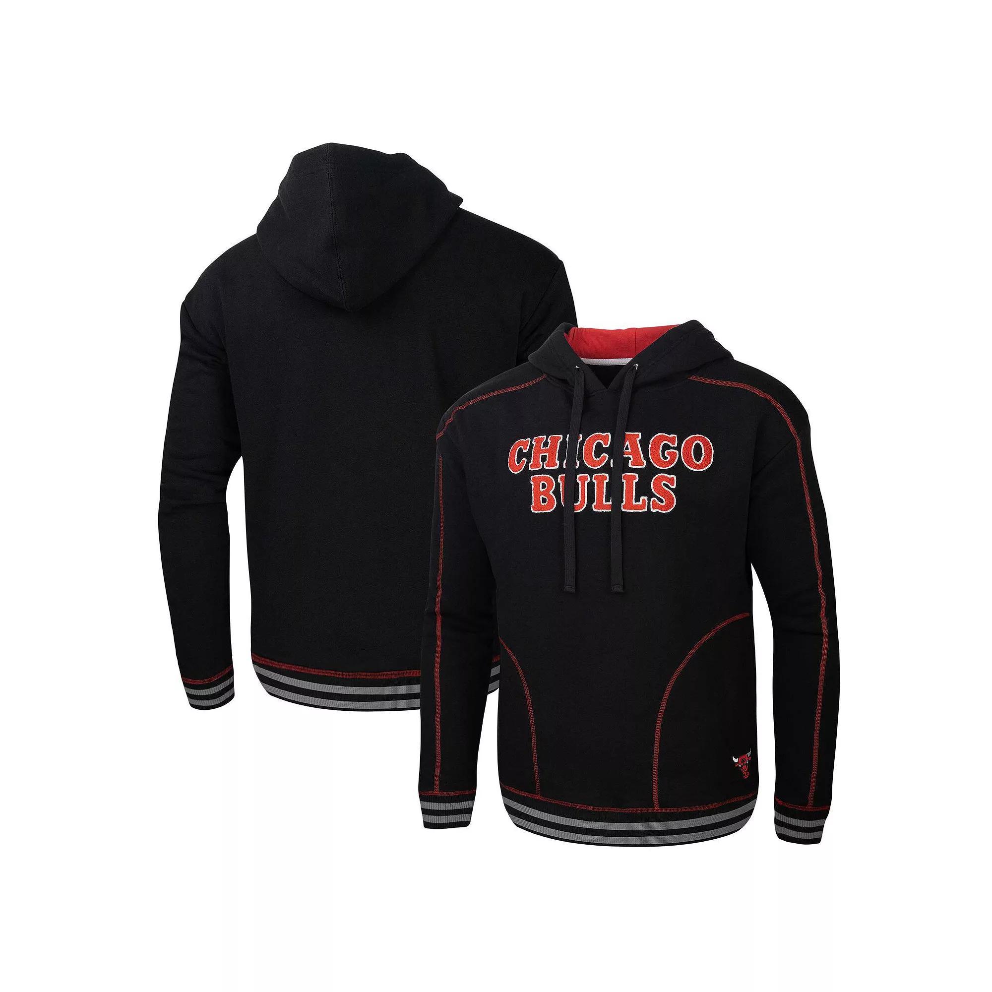 Men's Stadium Essentials  Black Chicago Bulls Baseline Pullover Hoodie, Size: Medium Product Image