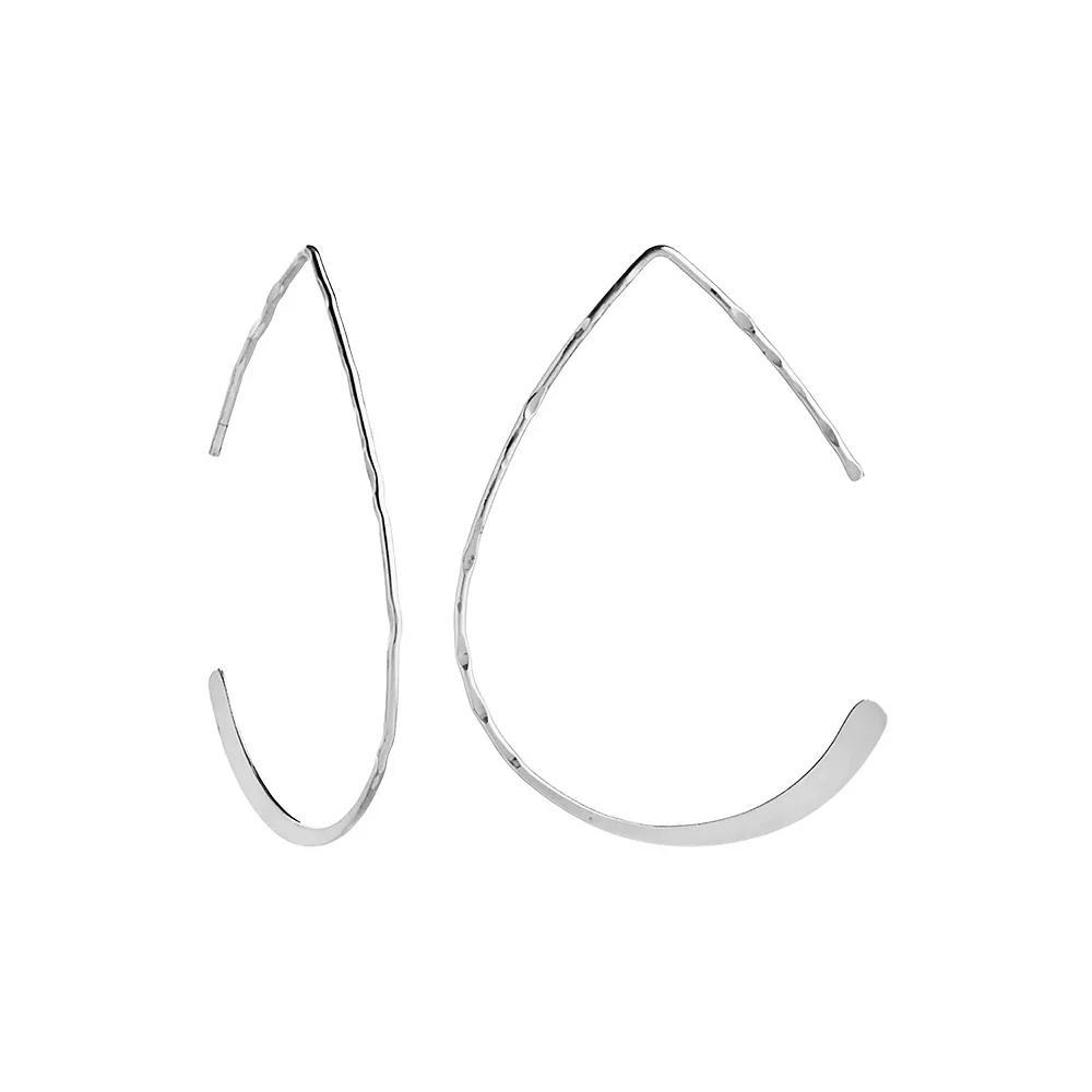 MC Collective Teardrop Threader Earrings, Women's, Sterling Silver Product Image