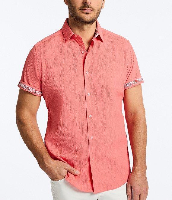 Robert Graham Thresher Stretch Seersucker Short Sleeve Woven Shirt Product Image
