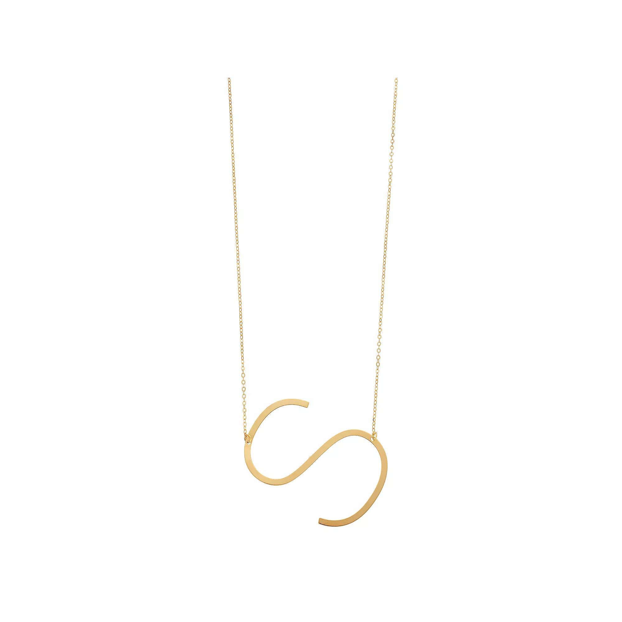 14K Gold Initial Necklace, Women's, Size: 18", 14k Gold M Product Image
