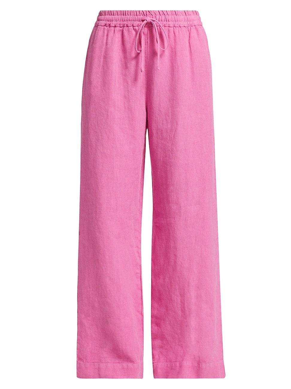 Womens Gwynth Linen Wide-Leg Pants Product Image
