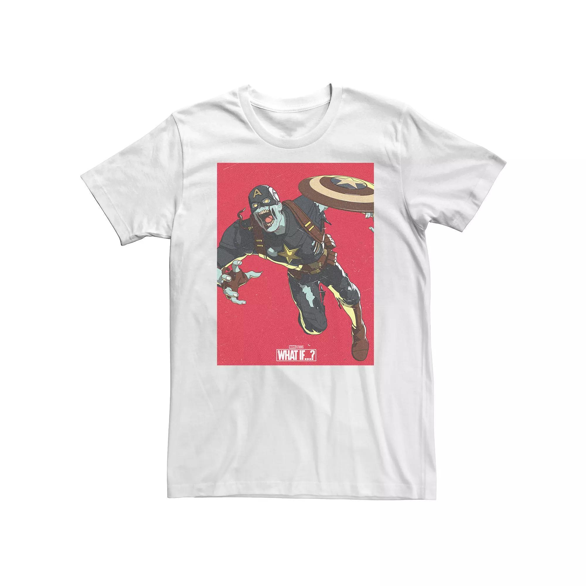 Big & Tall Marvel What If Captain America Zombie Cover Tee, Men's, Size: 4XLT, White Product Image