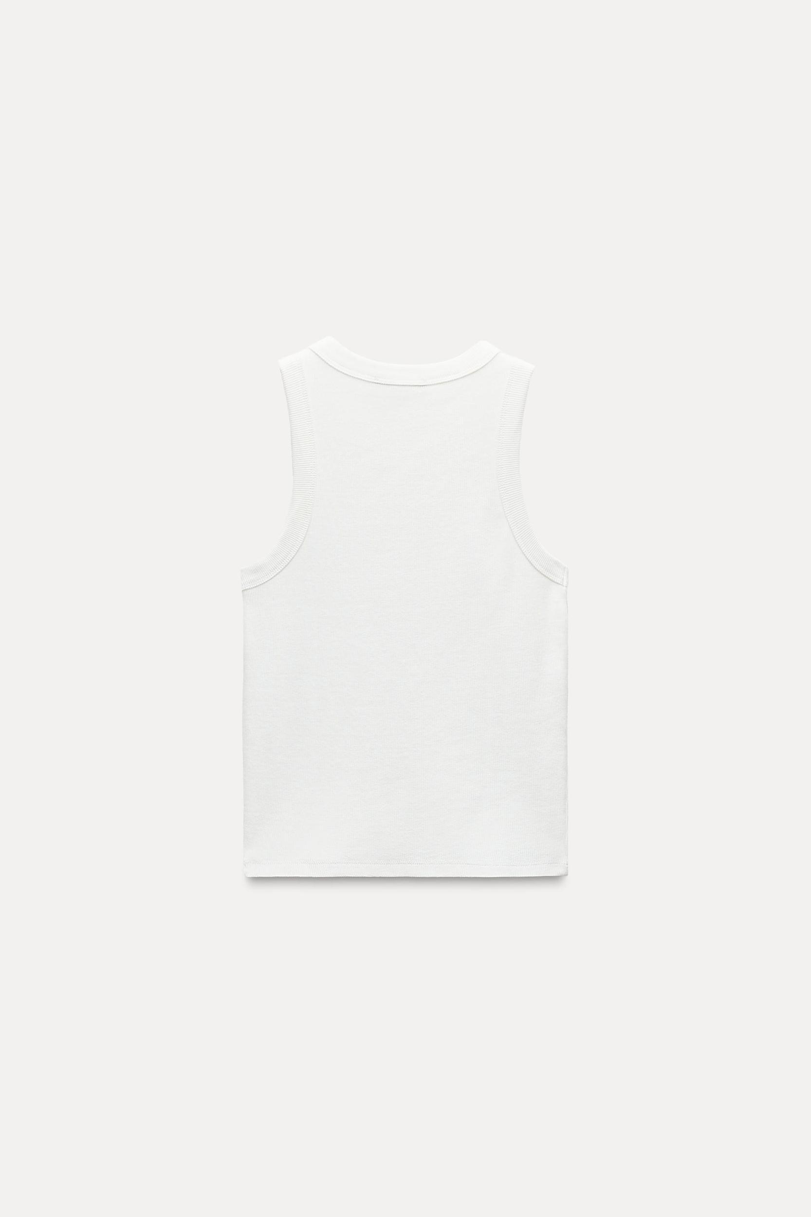 SLEEVELESS RIB JEWEL T-SHIRT Product Image