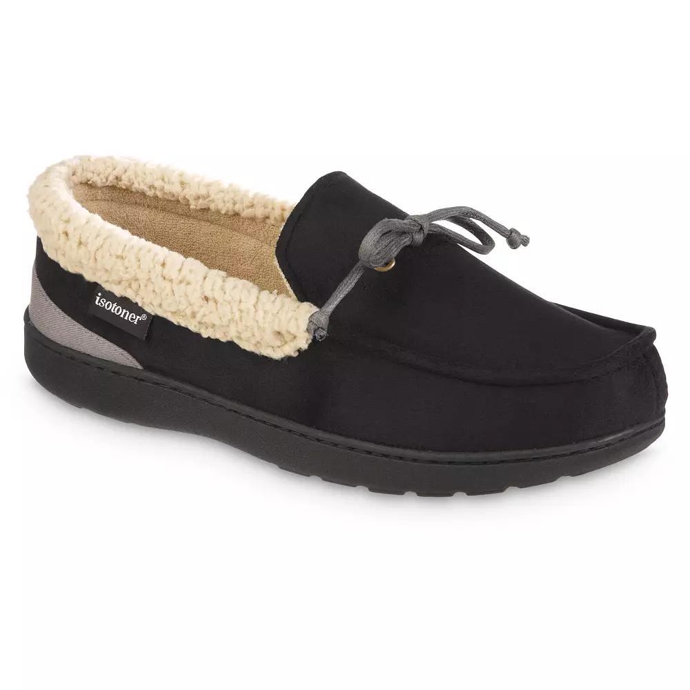 isotoner Gel Infused Memory Foam Vincent Men's Moccasin Slippers, Size: XS, Loden Product Image