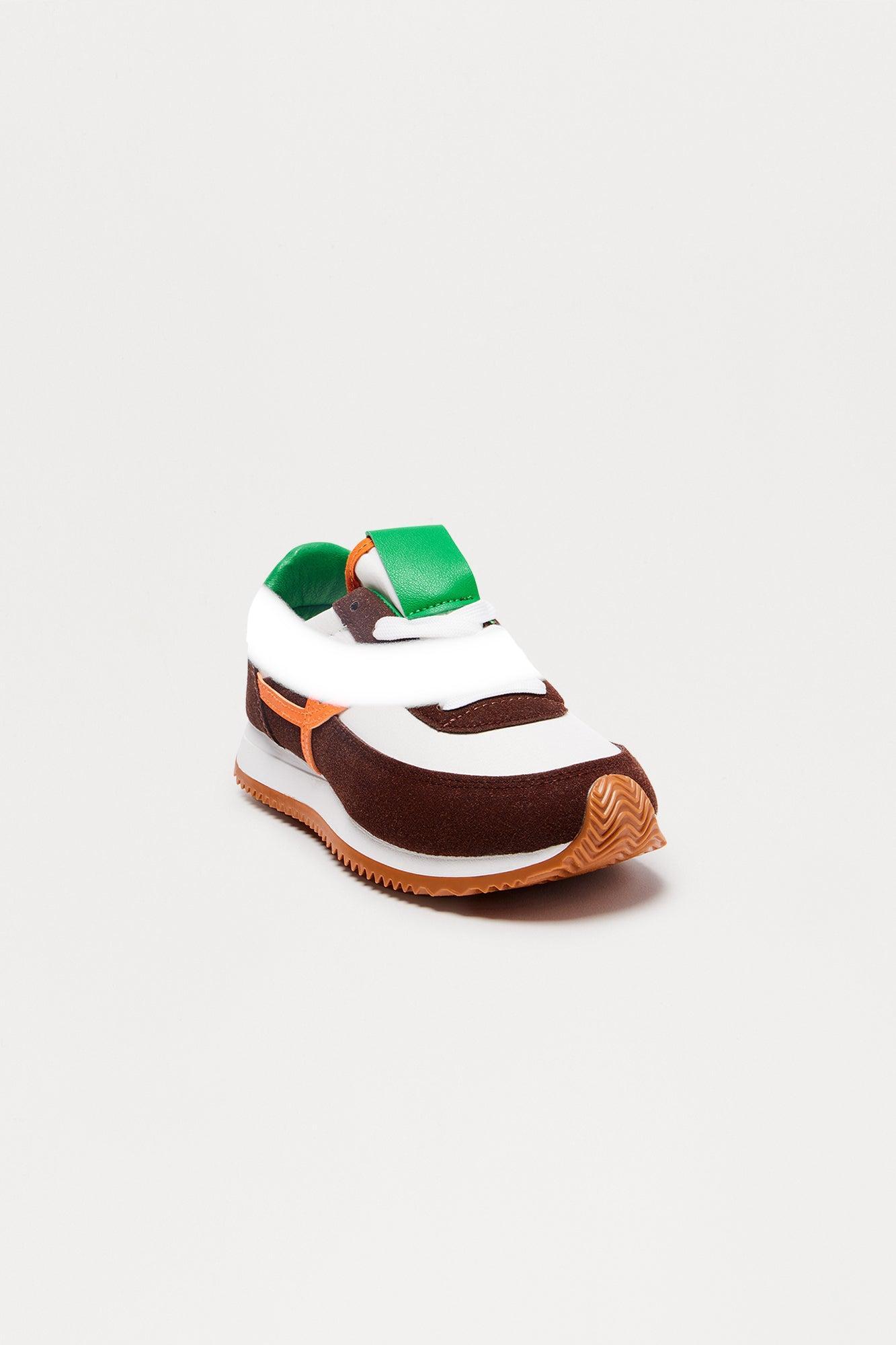 Conway Faux Suede Platform Sneakers - Brown Combo Product Image