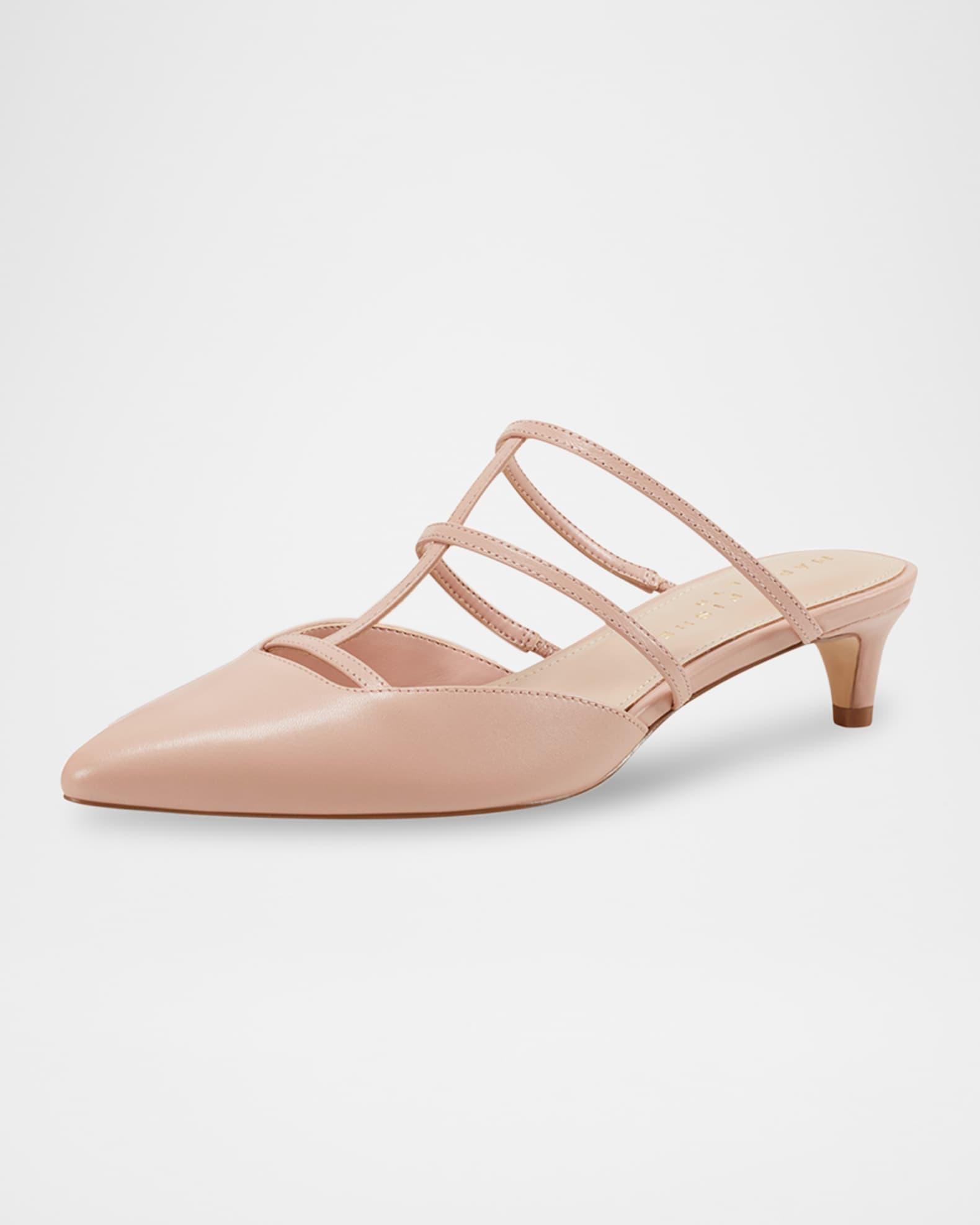 Kodie Leathe T-Strap Mule Pumps Product Image