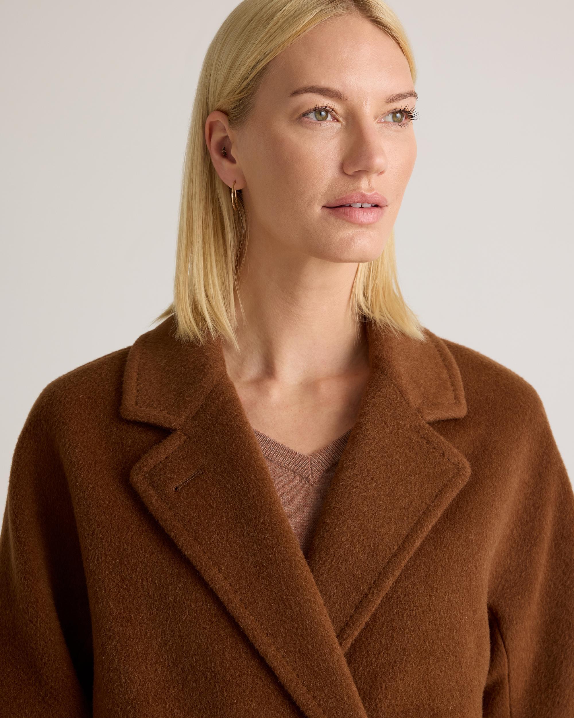 Quince | Women's Camel-Hair Double-Breasted Slouch Coat Wool Product Image