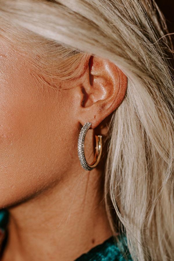 Feels Like Love Hoop Earrings In Gold Product Image