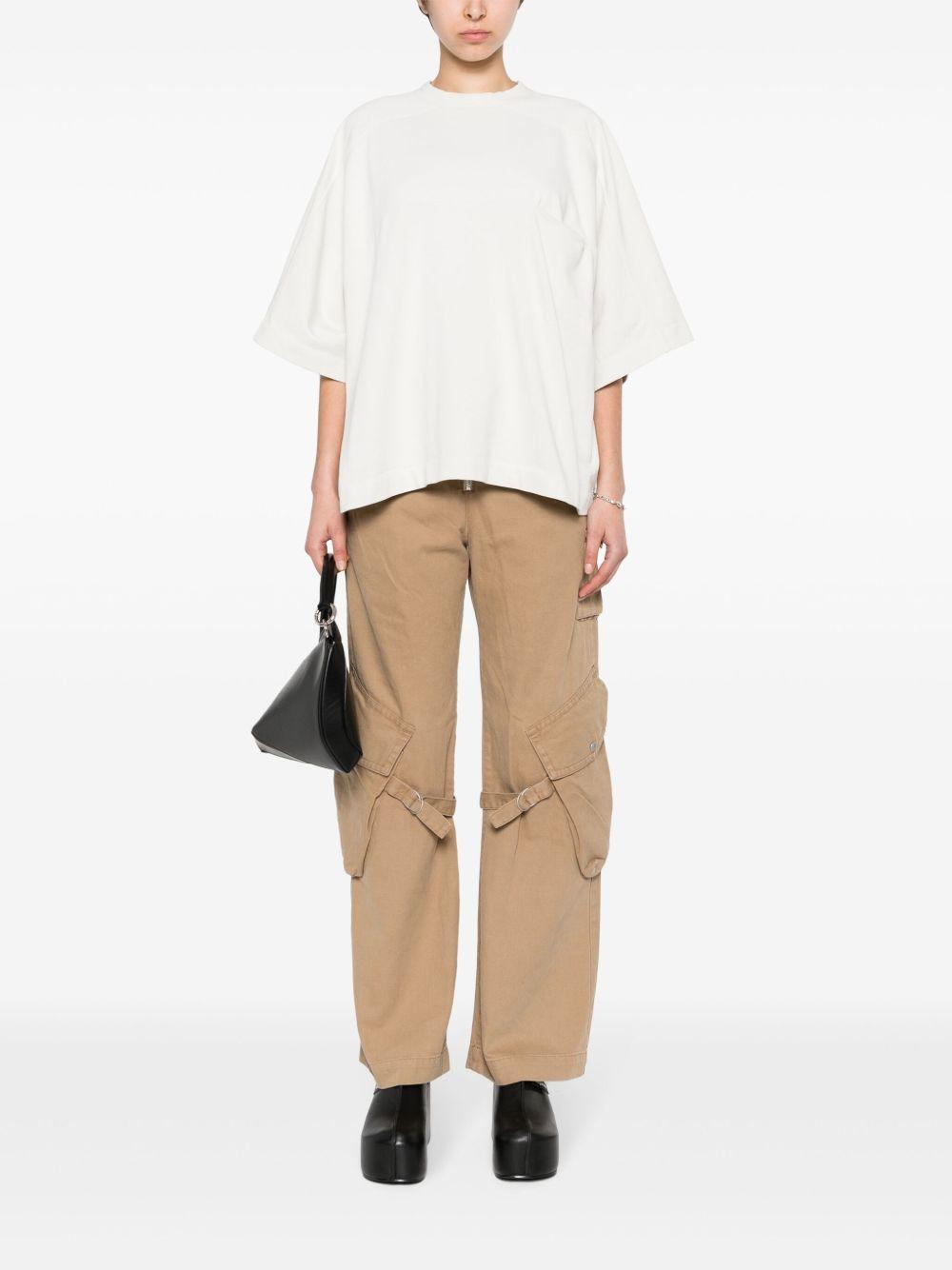 panelled organic-cotton T-shirt Product Image