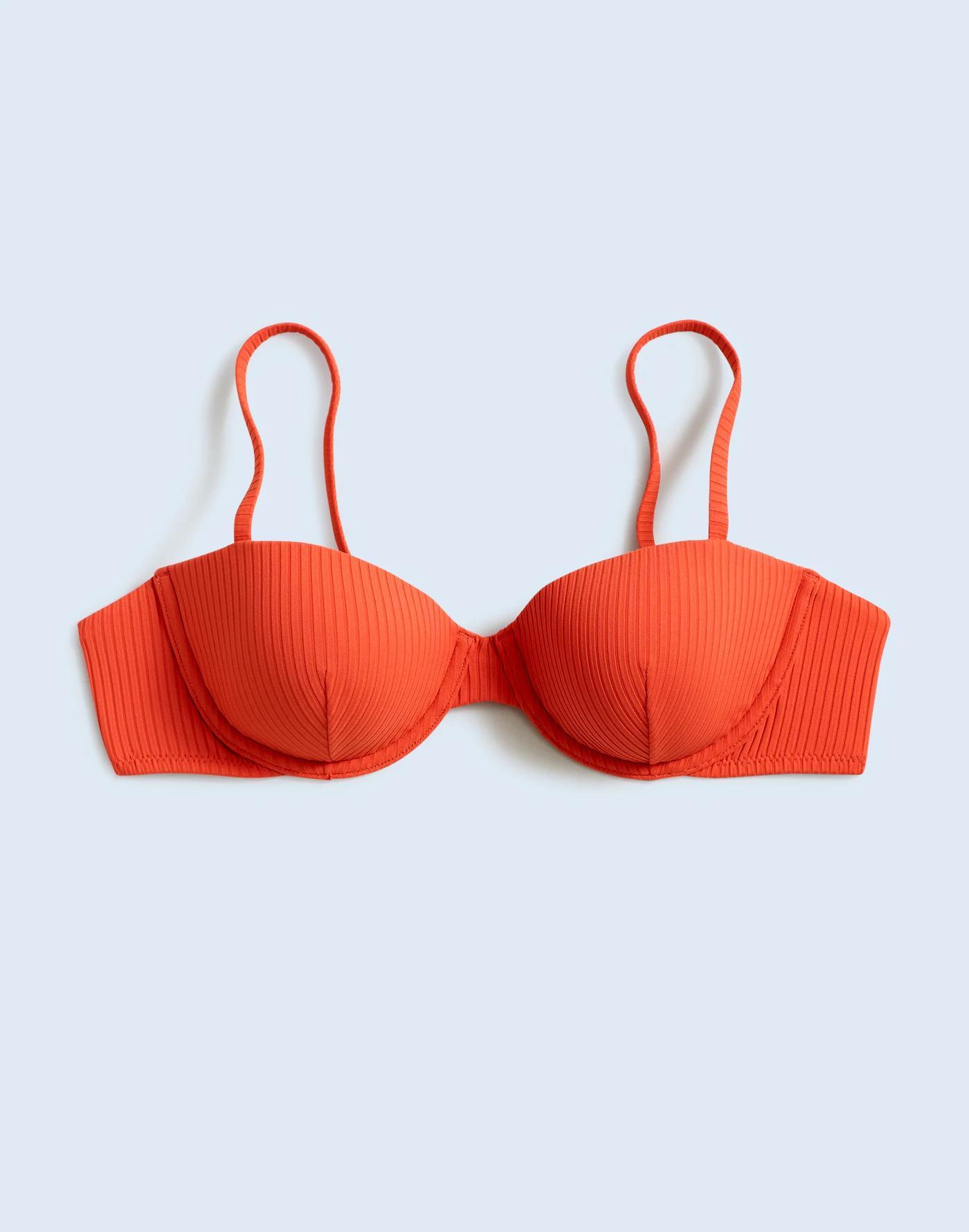 Ribbed Balconette Bikini Top Product Image