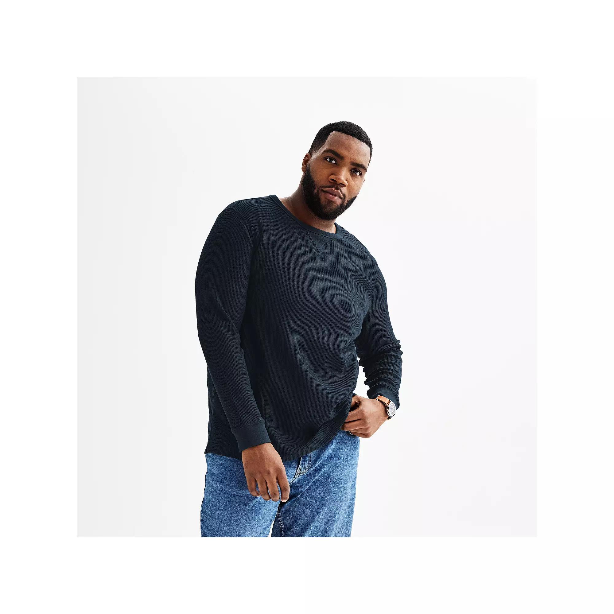 Big & Tall Sonoma Goods For Life® Essential Thermal Long Sleeve Tee, Men's, Size: 3XL Tall, Brown Product Image