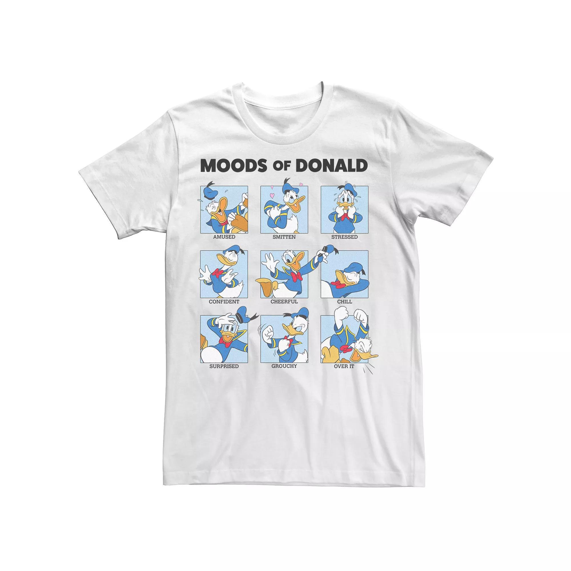 Disney's Mickey & Friends Donald Duck Men's Moods Box Up Tee, Size: XL, White Product Image