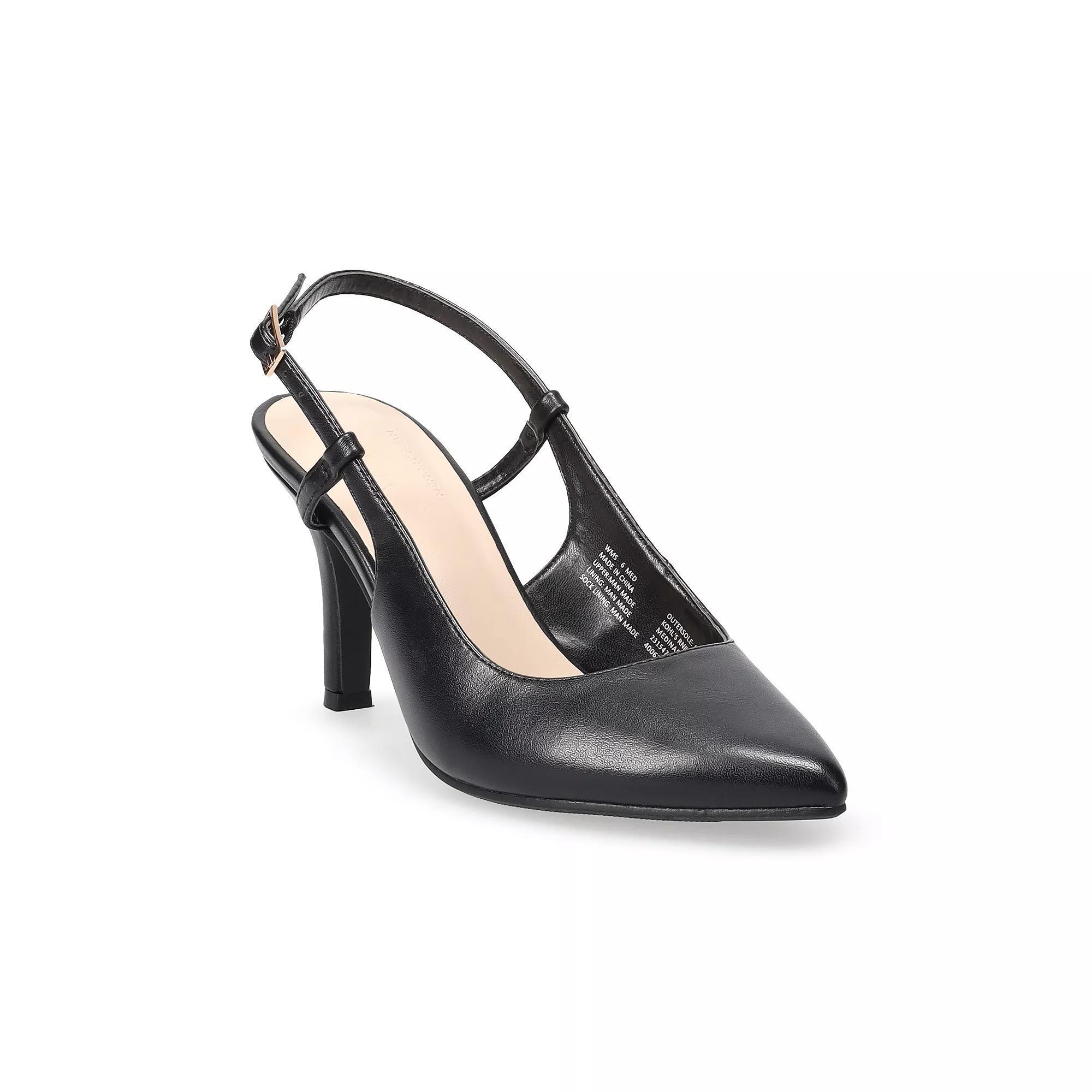 Apt. 9® High Height Slingback Heels Women's Pointed Toe Shoes, Size: 11, Black Product Image