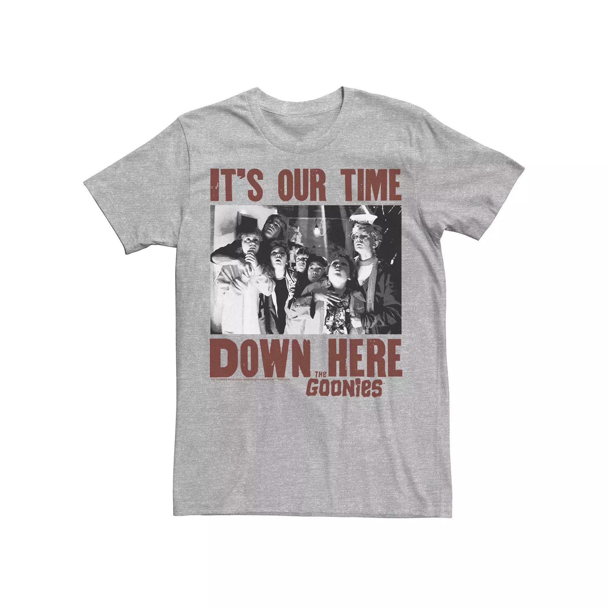 Men's The Goonies It's Our Time Down Here Text Tee, Size: Small, Athletic Grey Product Image
