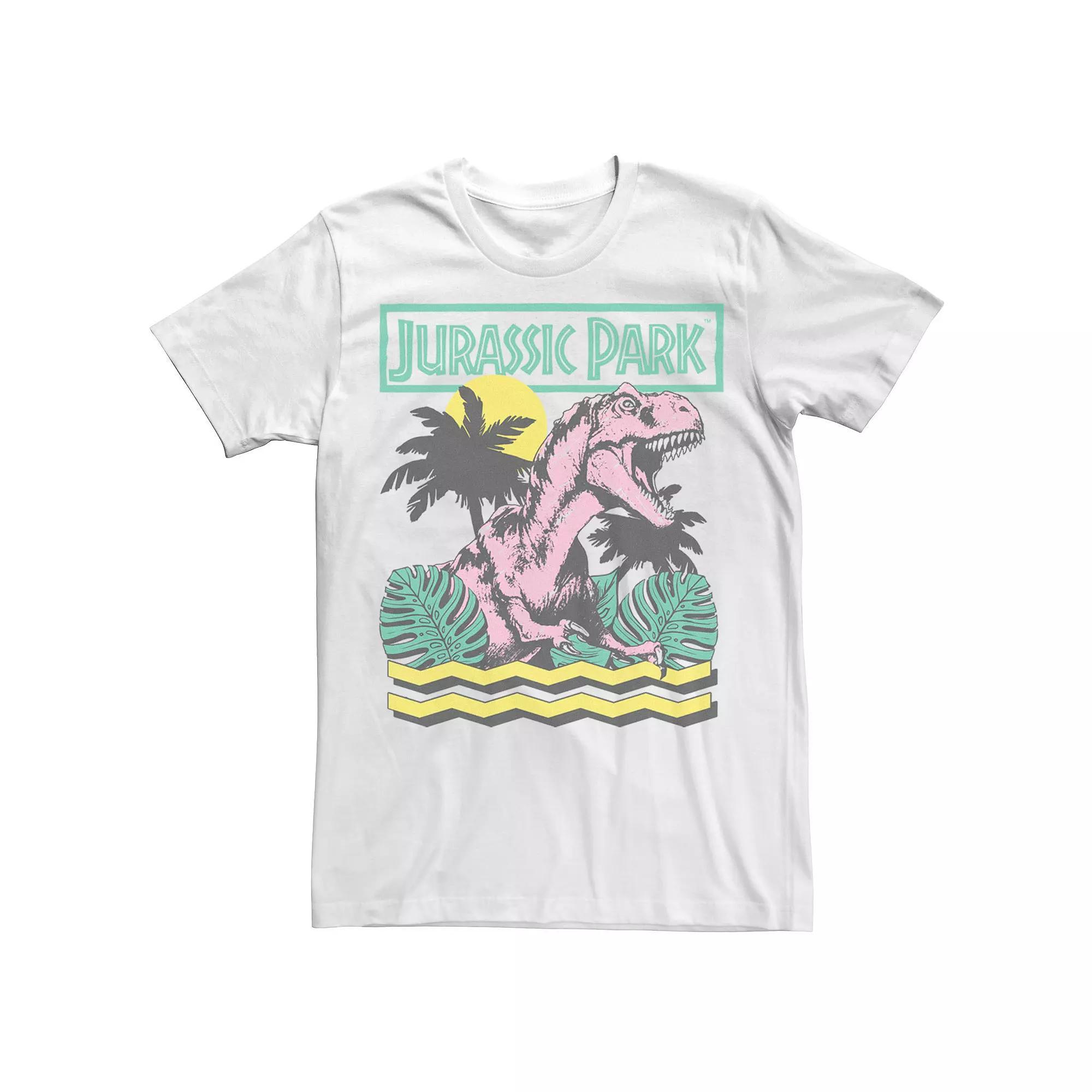 Men's Jurassic Park Vintage T-Rex Roar Retro Tee, Size: Large, White Product Image