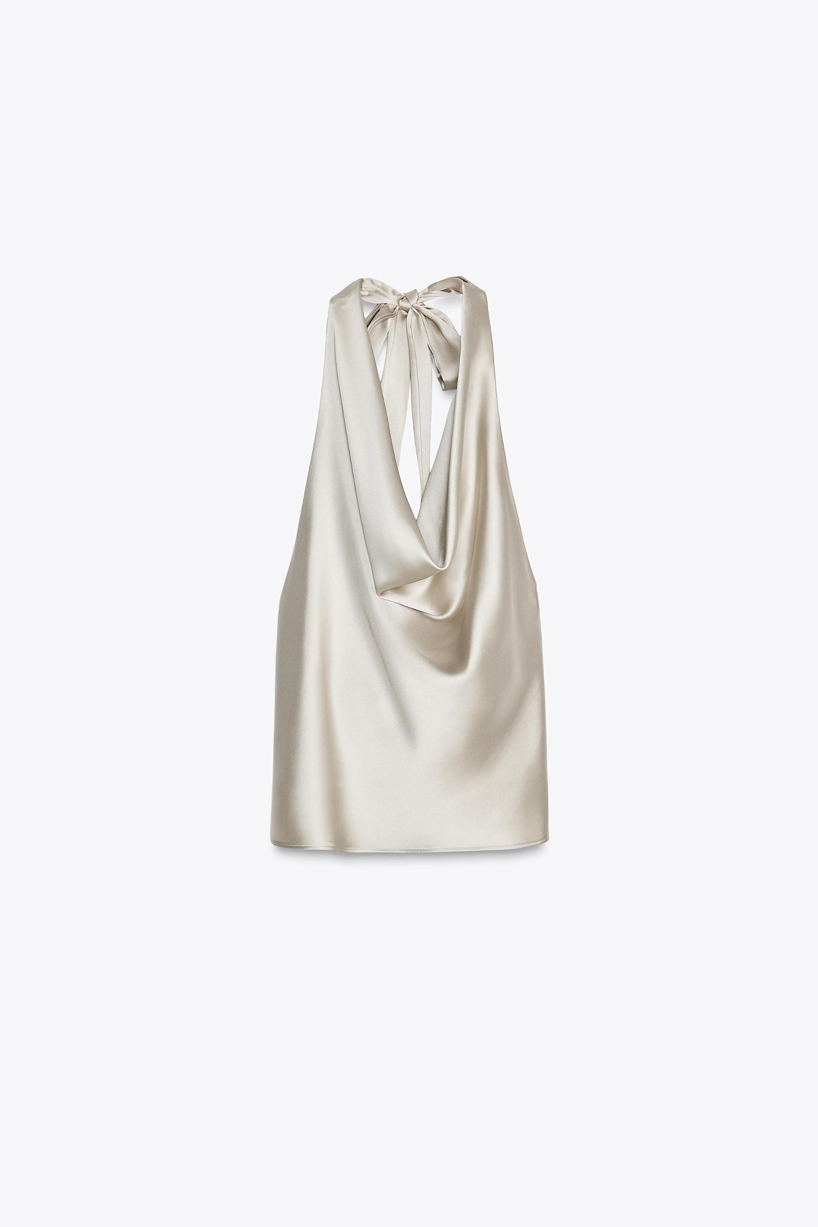 HALTER SATIN EFFECT TOP Product Image