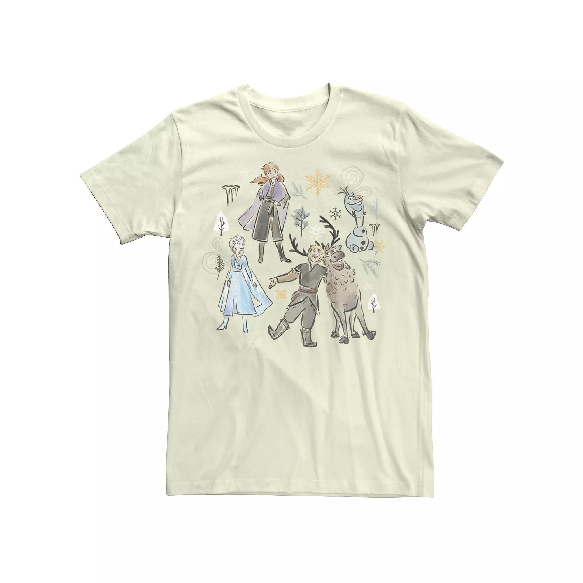 Disney's Frozen Adventure Group Juniors' Boyfriend Graphic Tee, Women's, Size: Medium, Natural Product Image