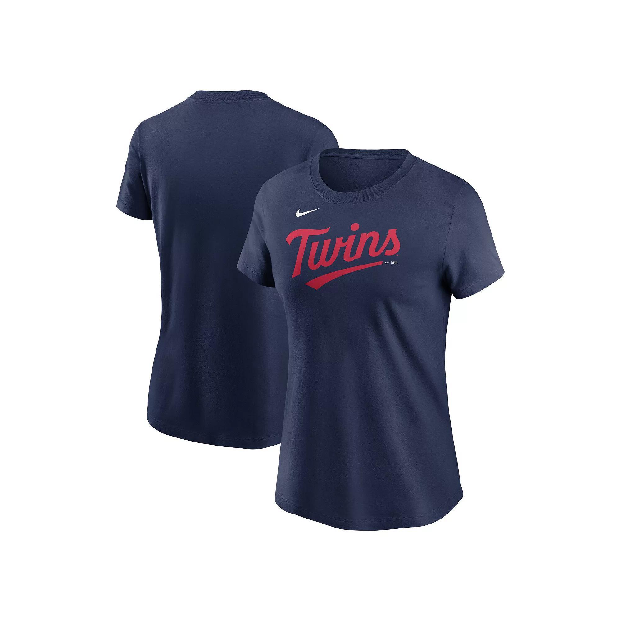 Women's Nike Navy Minnesota Twins 2023 Wordmark T-Shirt, Size: Large, Blue Product Image