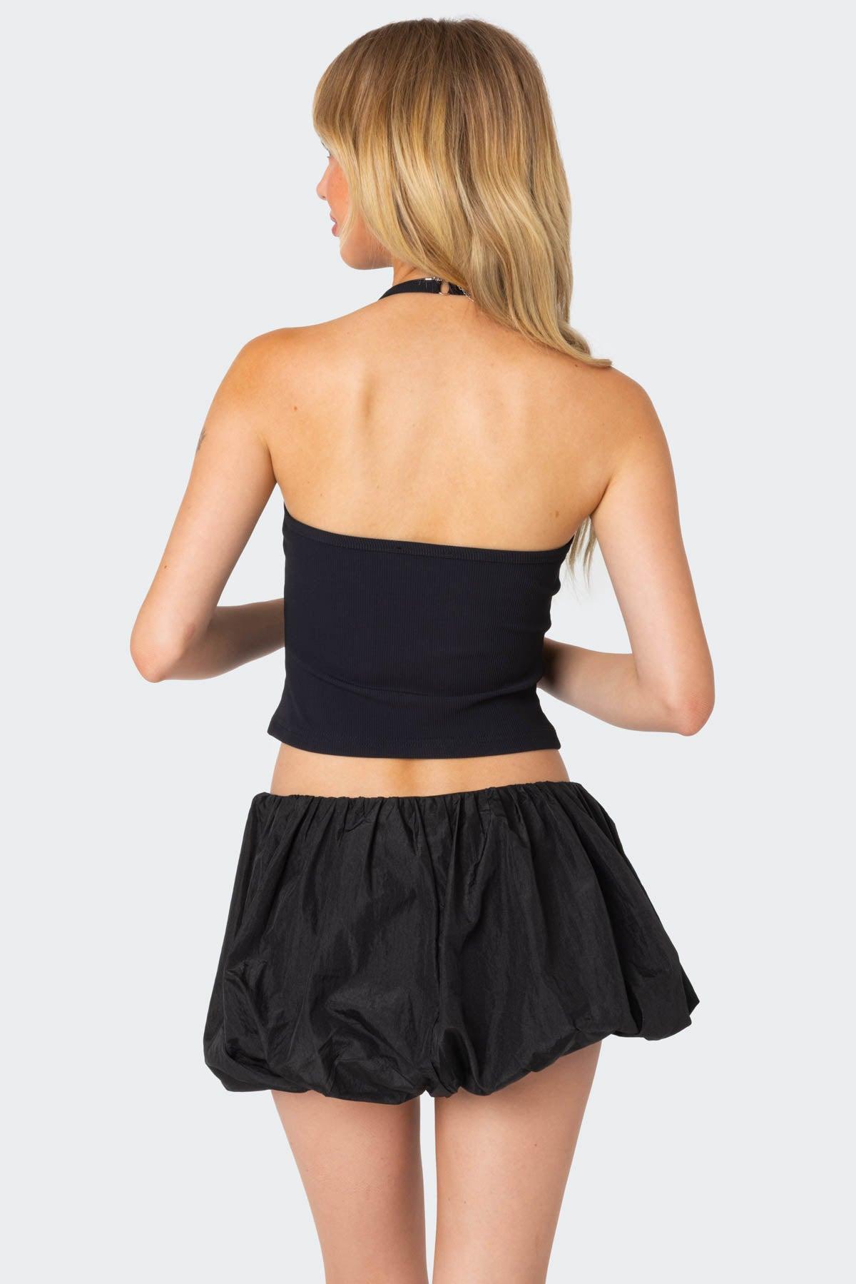 Adjustable Ribbed Halter Top Product Image