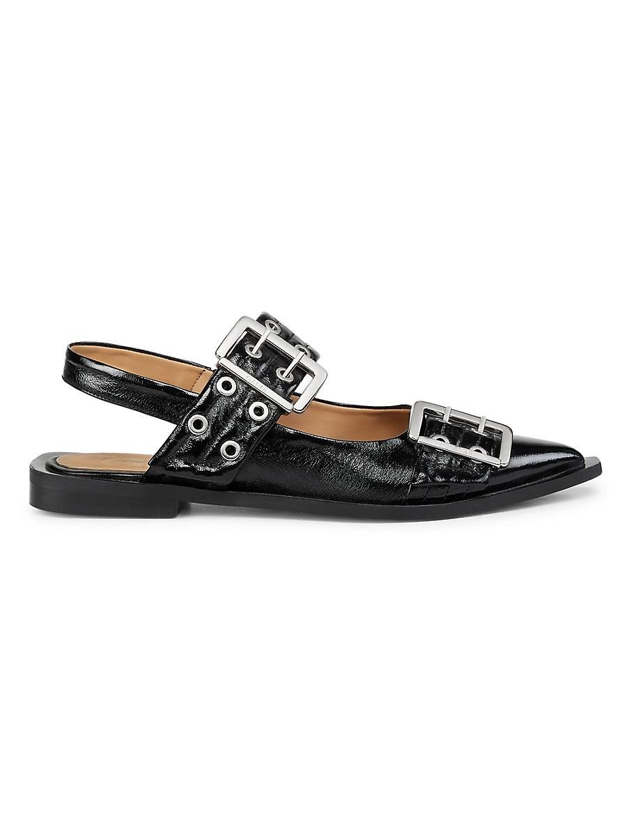 Womens Buckle Ballerina Flats Product Image