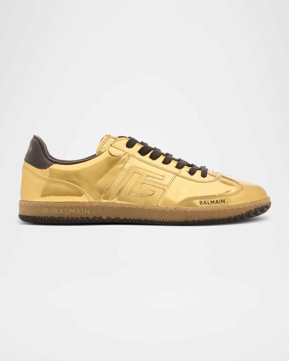 Mens Swan Faux Leather Low-Top Sneakers Product Image