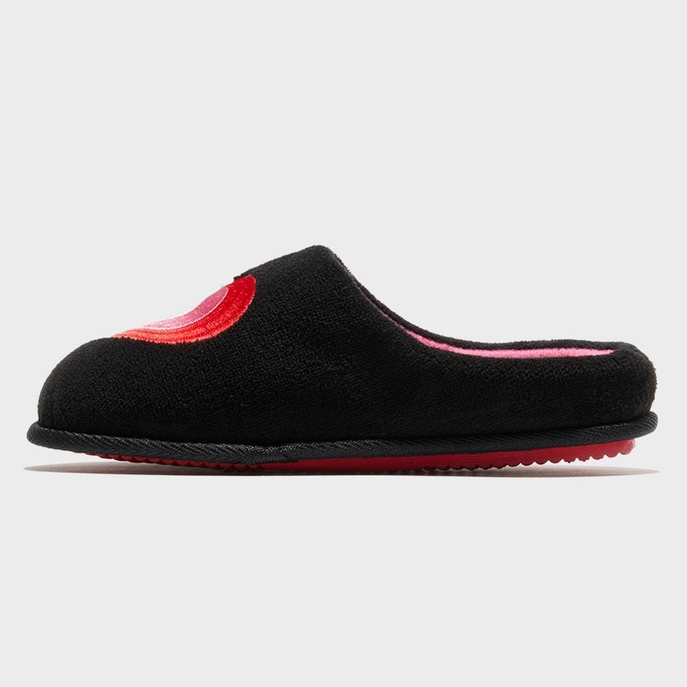 dluxe by dearfoams Women's Heart Slide Slippers - Black Product Image