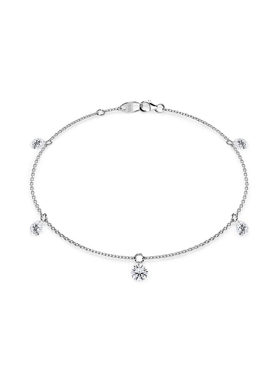 Womens 14K Gold & 1.25 TCW Lab-Grown Diamond Floating Station Bracelet Product Image