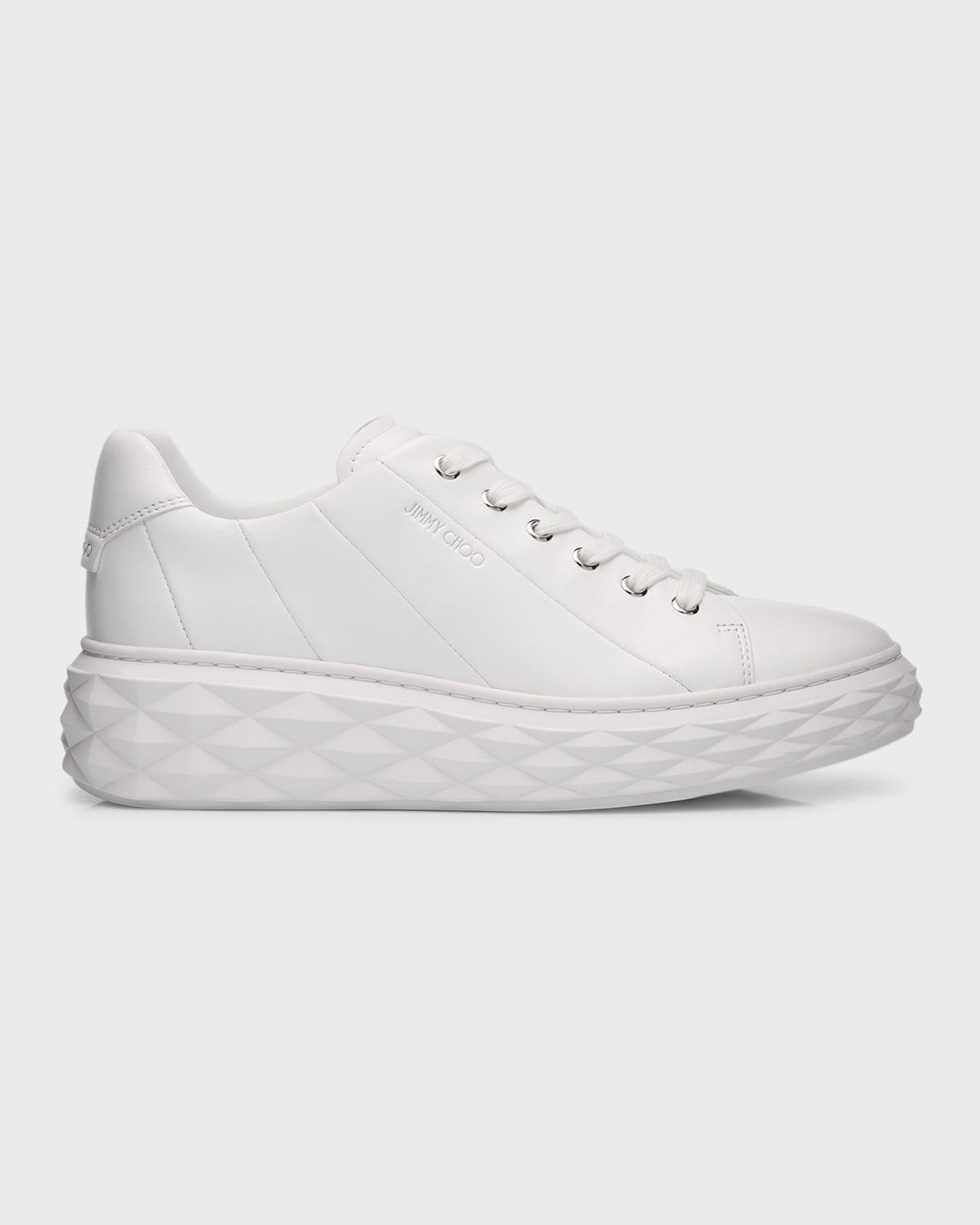 Jimmy Choo Womens Diamond Light Leather Sneakers Product Image