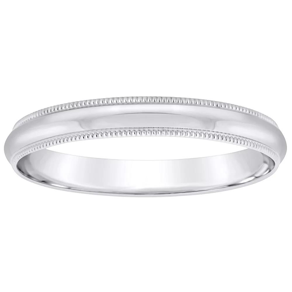 Alyson Layne 18k Gold Milgrain Wedding Band, Womens White Product Image