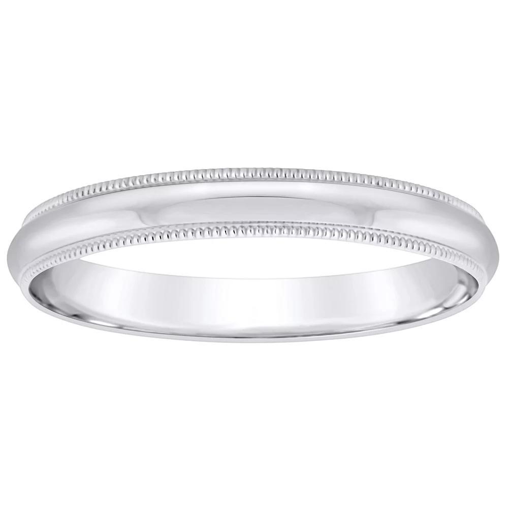 Alyson Layne 18k Gold Milgrain Wedding Band, Womens White Product Image