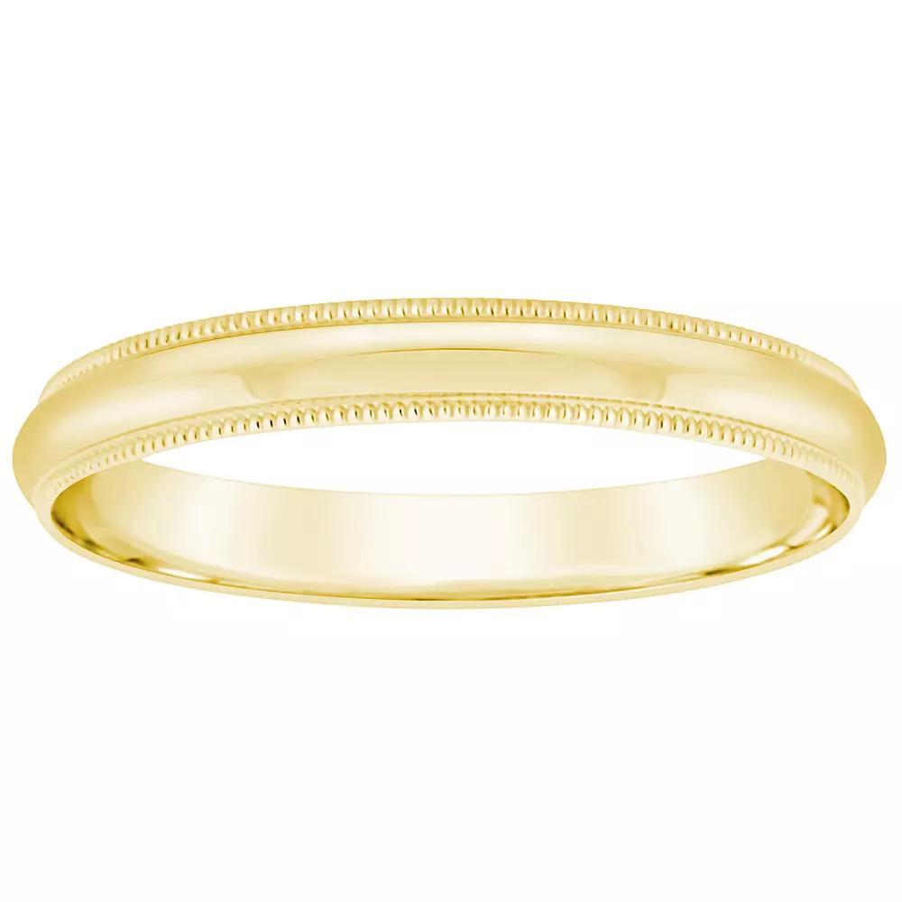 Alyson Layne Mens 18k Gold Milgrain Wedding Band Product Image