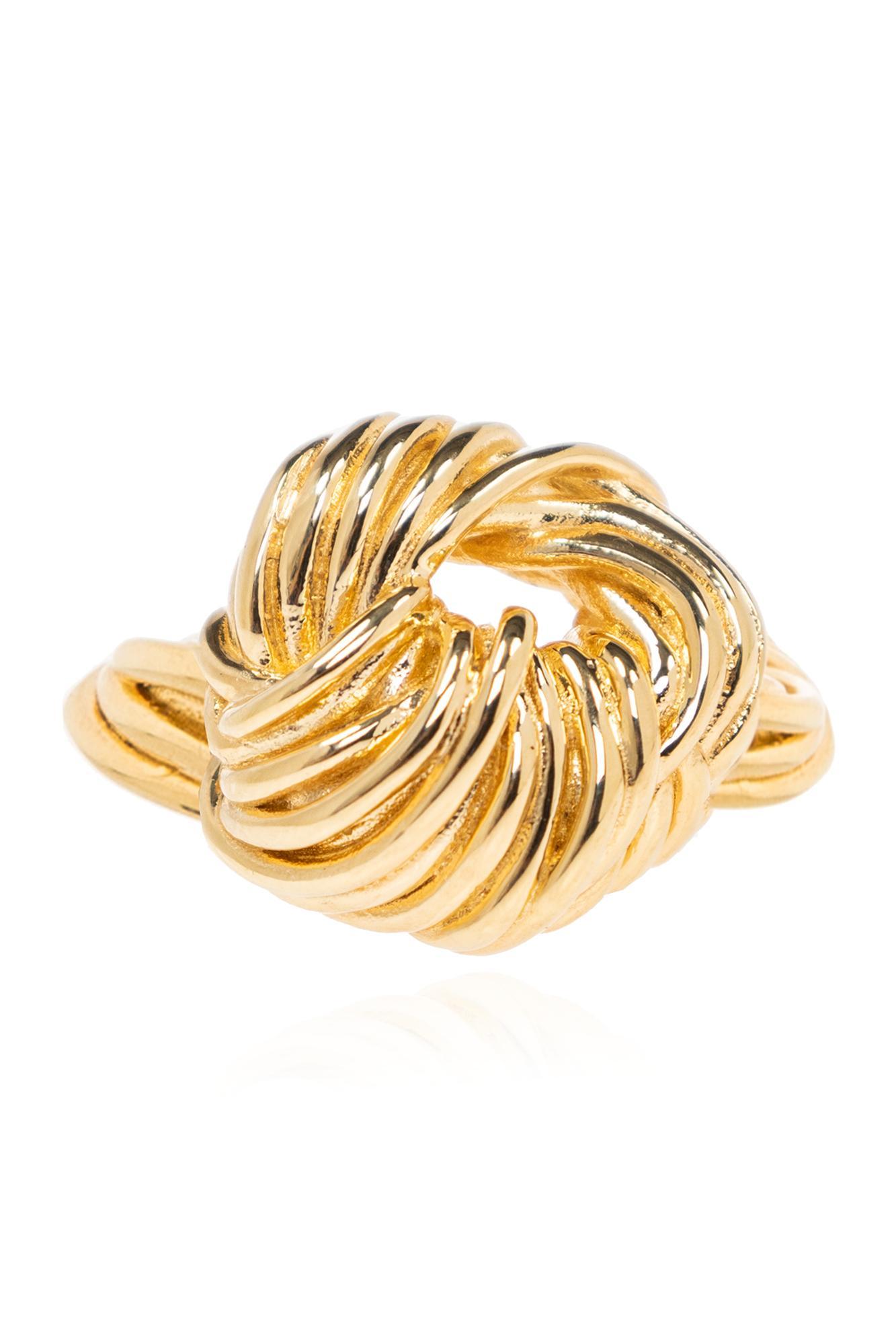 BOTTEGA VENETA Silver Ring In Gold Product Image
