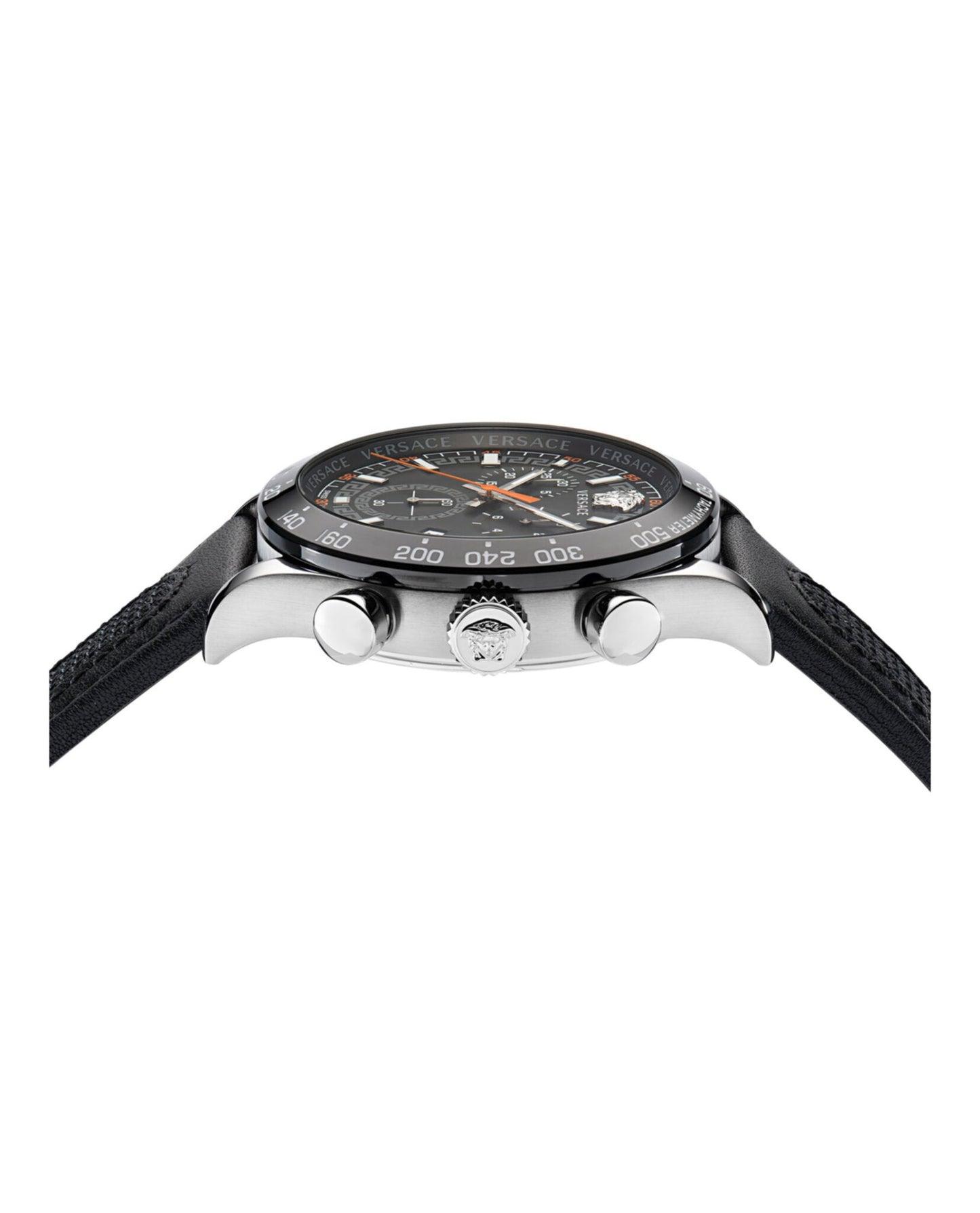 Versace Hellenyium Chrono Leather Watch Product Image