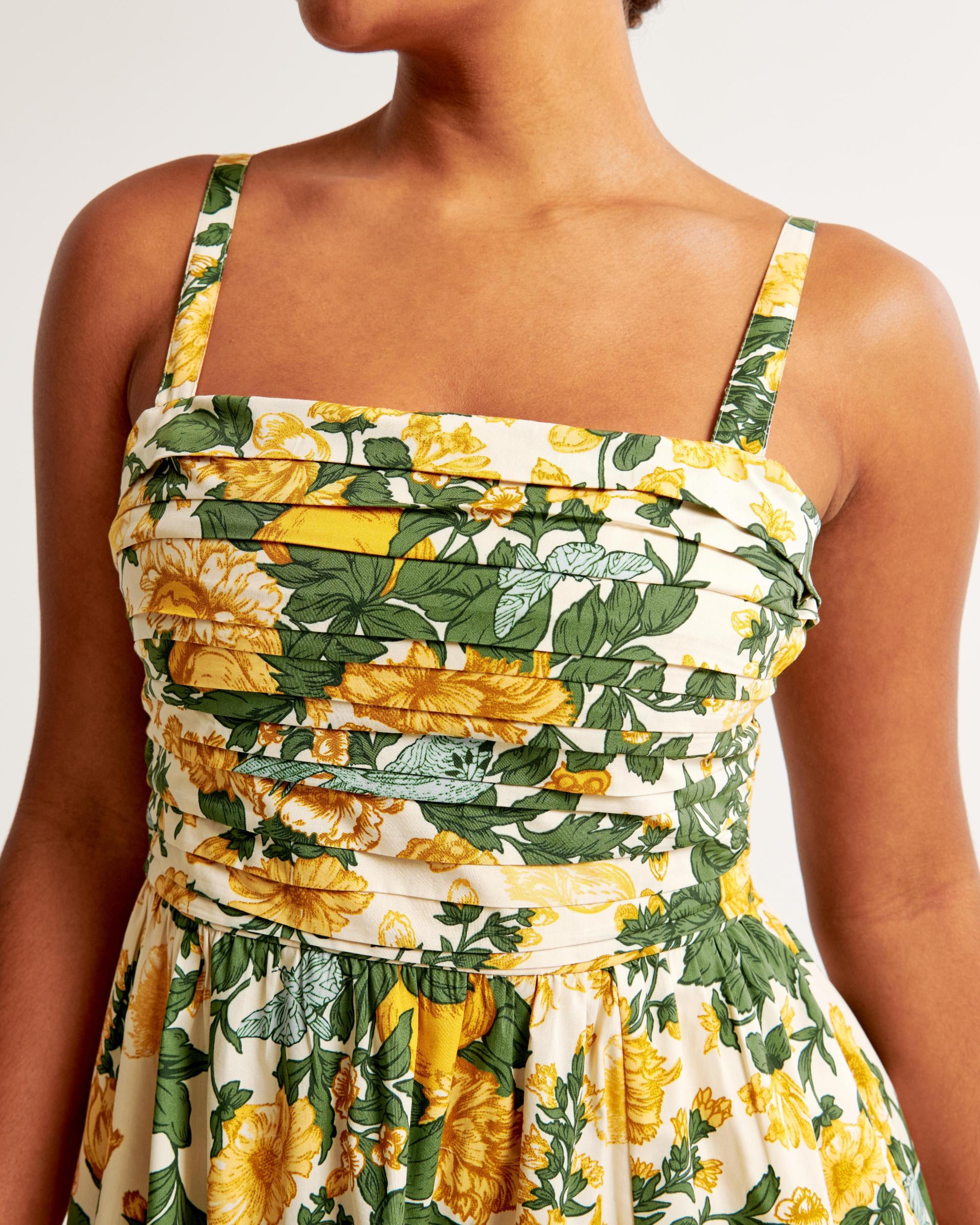The A&F Emerson Poplin Wide Strap Midi Dress Product Image