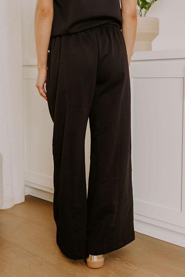Street Style Chic High Waist Scuba Pants in Black Product Image