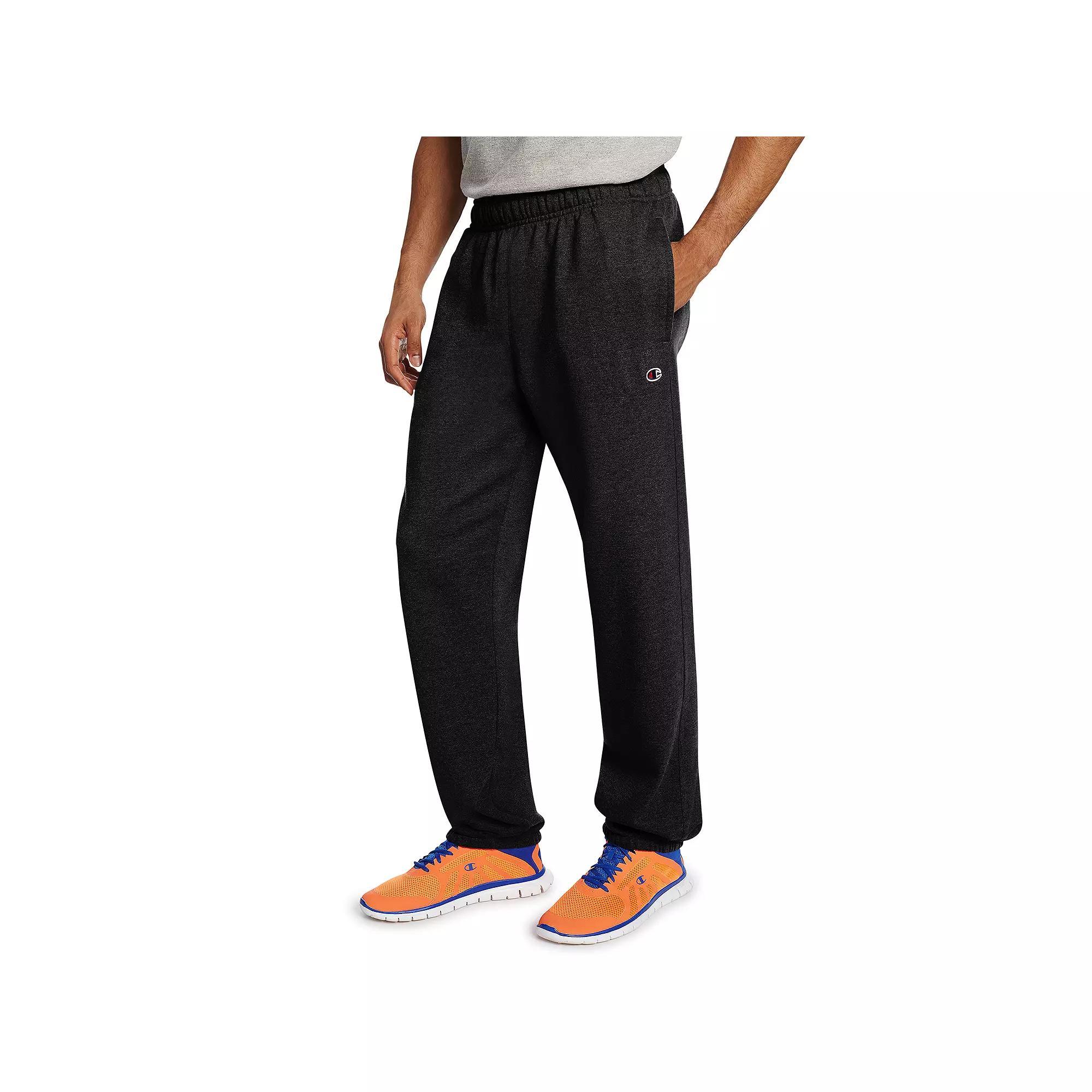 Men's Champion® Cinched Fleece Pants, Size: Medium, Oxford Gray Product Image