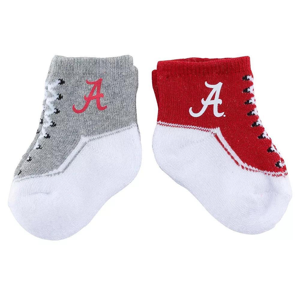 Infant ZooZatz Alabama Crimson Tide Shoe Two-Pack Socks, Men's, Red Product Image