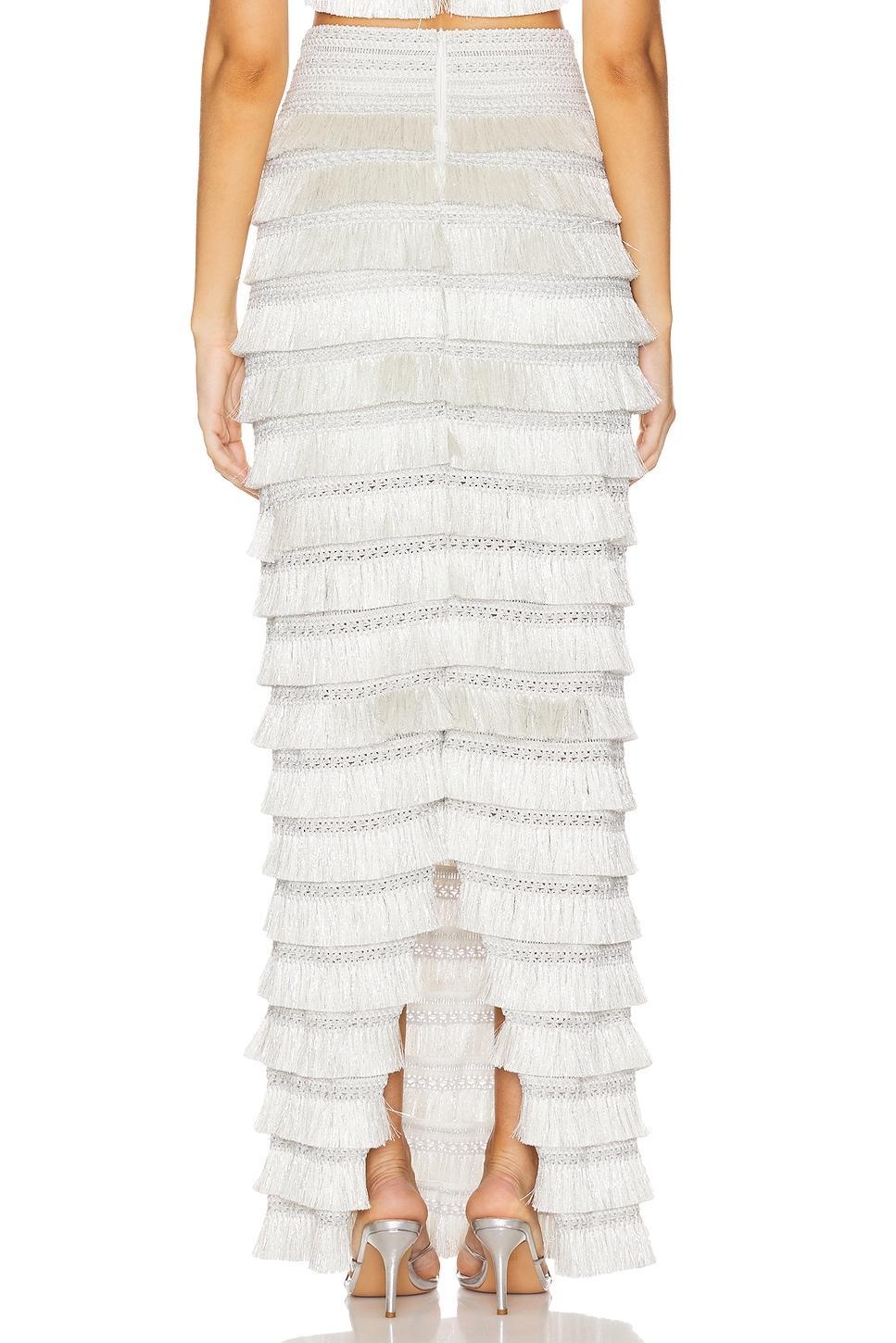 Metallic Fringe Maxi Skirt PatBO Product Image