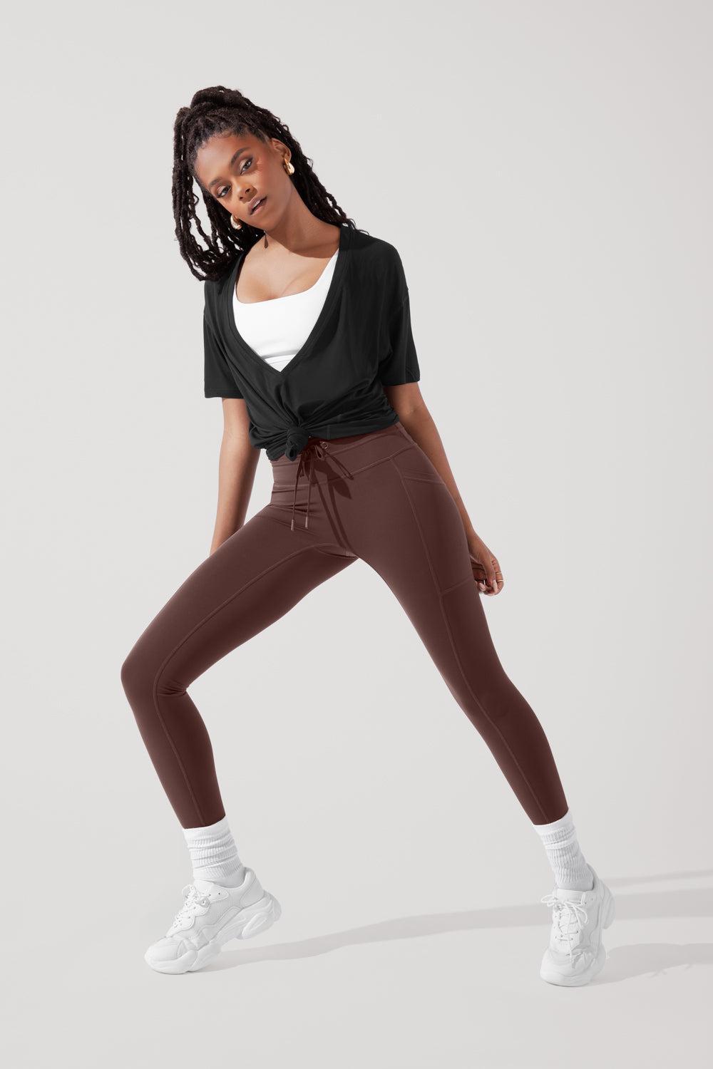 Daring Deep V Tee - Black Product Image
