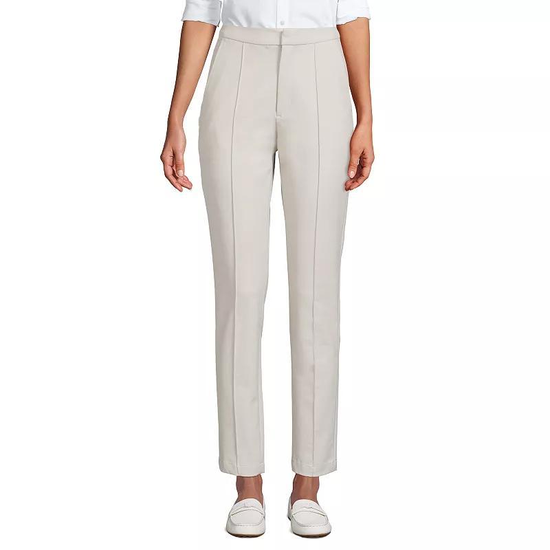Women's Lands' End High Waisted Bi-Stretch Pintuck Pencil Ankle Pants, Size: 10, Deep  Blue Product Image
