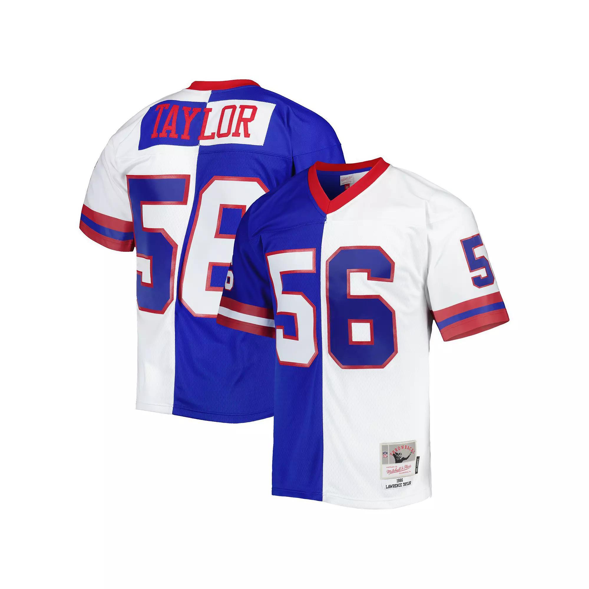 Men's Mitchell & Ness Lawrence Taylor Royal/White New York Giants 1986 Split Legacy Replica Jersey, Size: Medium, Blue Product Image