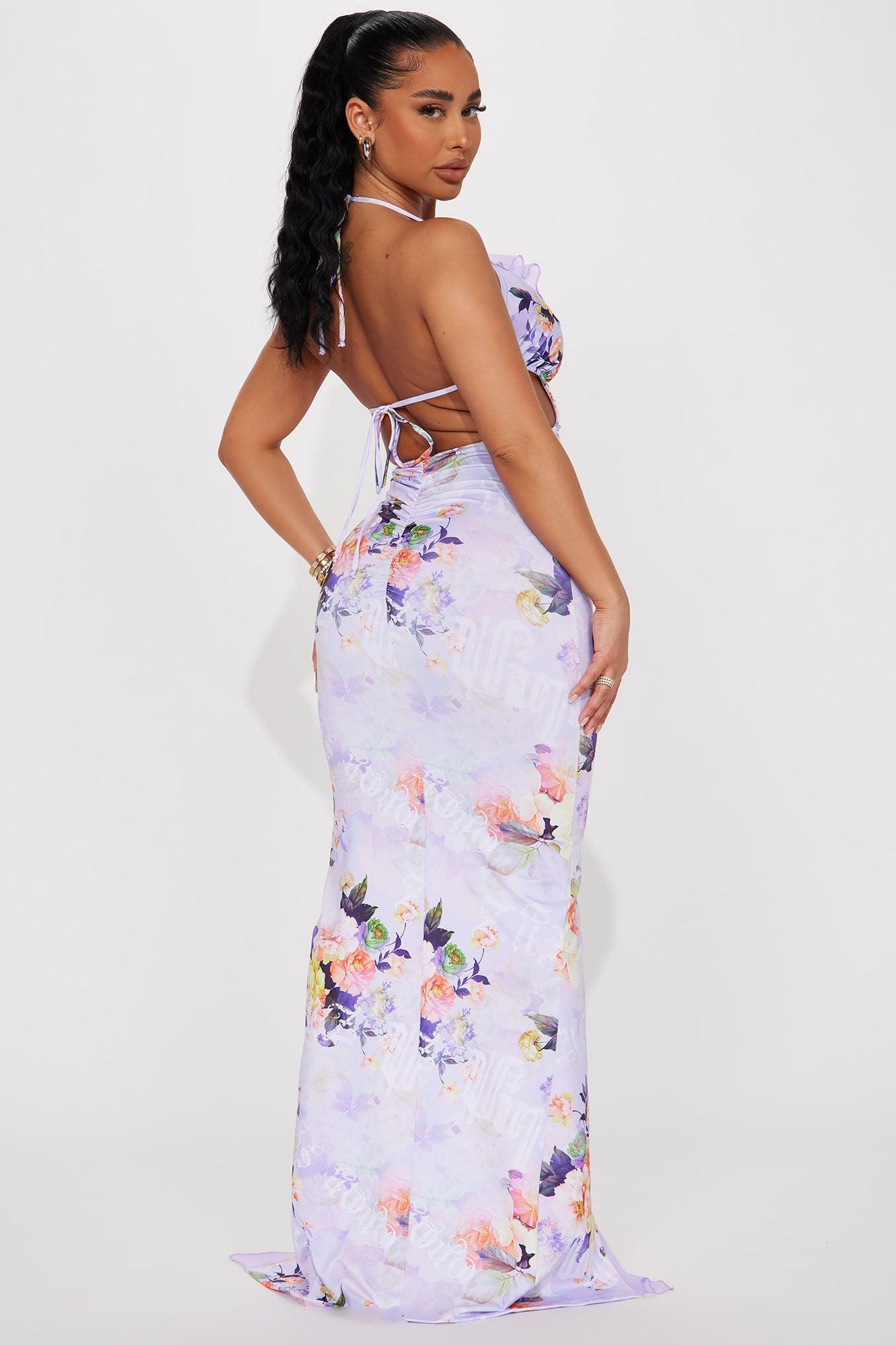 Forbidden Rose Maxi Dress - Lavender Product Image