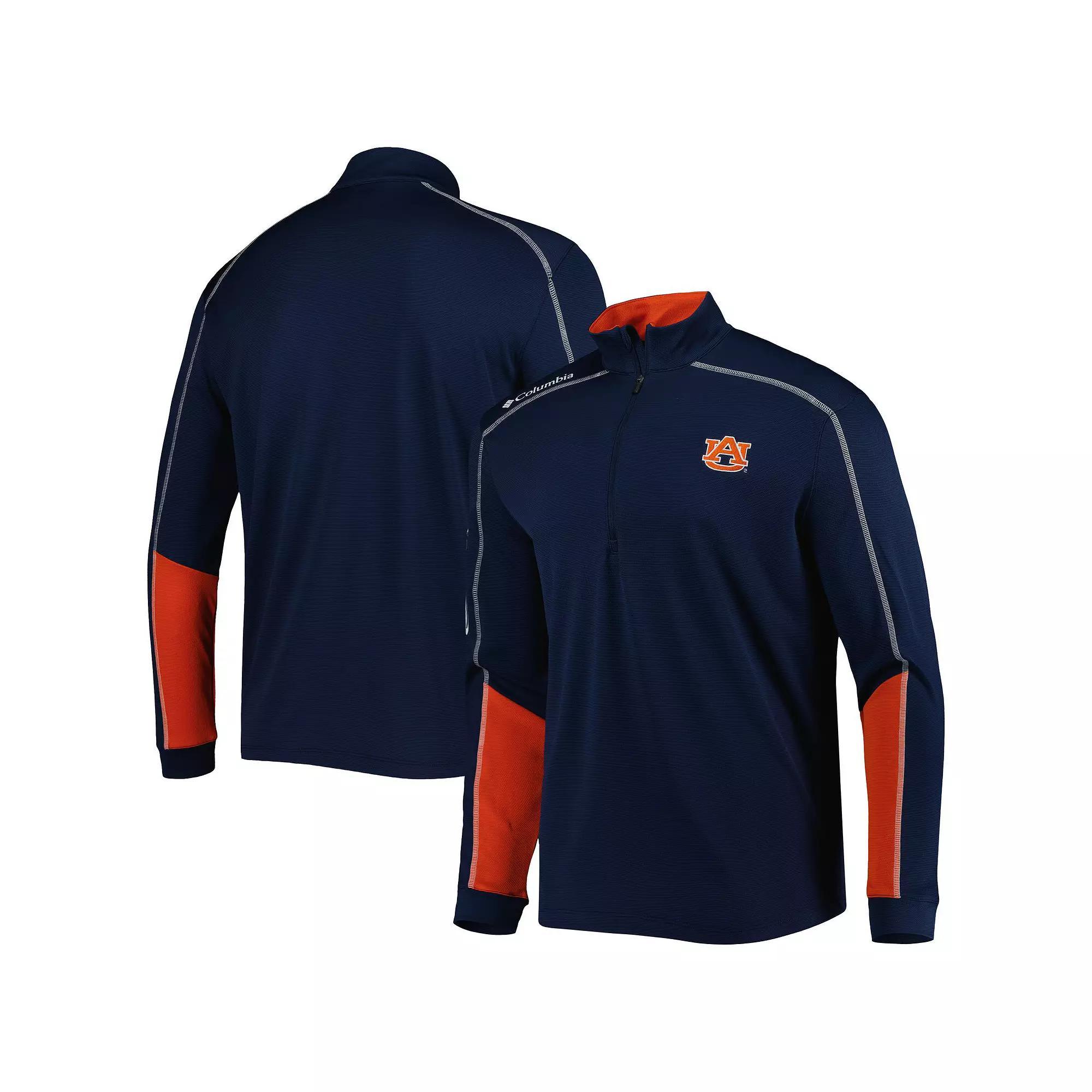 Men's Columbia Navy Auburn Tigers Shotgun 2.0 Omni-Wick Quarter-Zip Jacket, Size: Small, Blue Product Image
